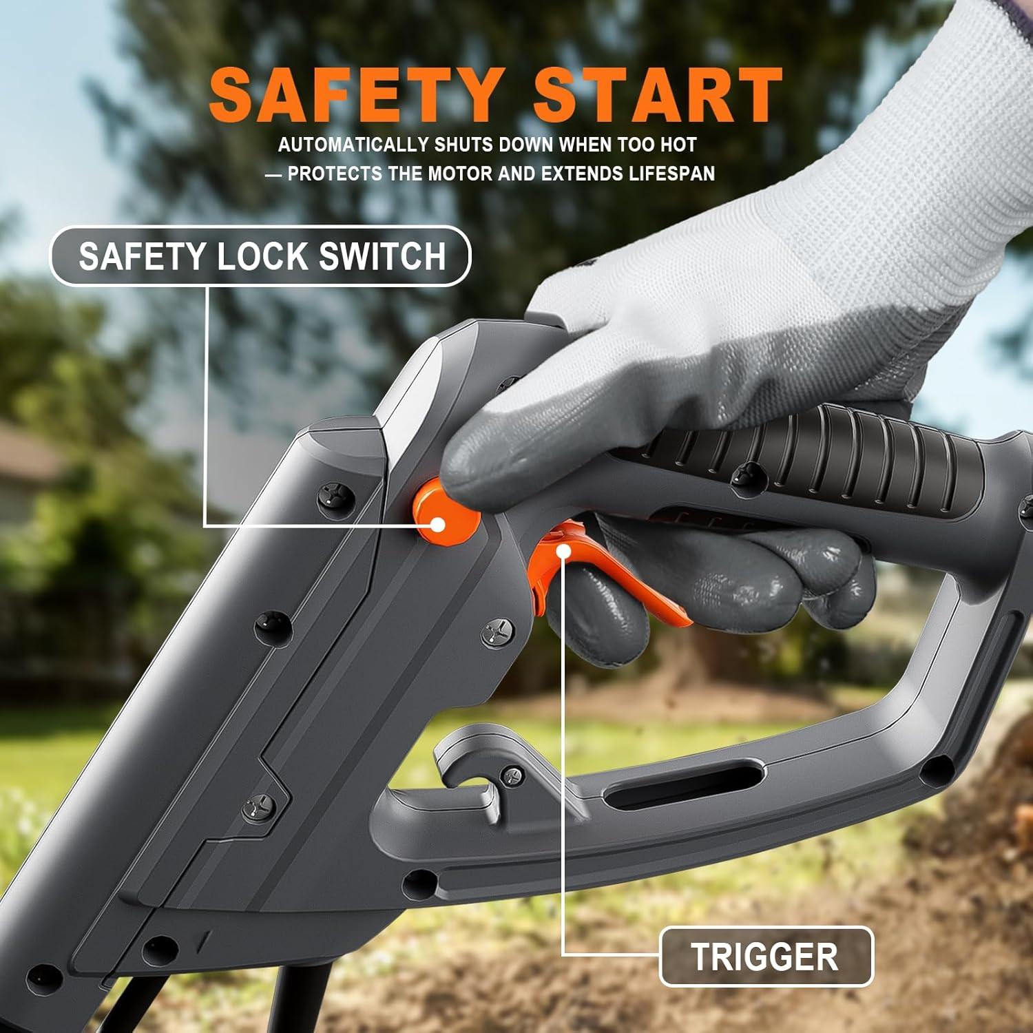 Cultivador Eléctrico Danero 15A 45.72cm 24 Púas Acero