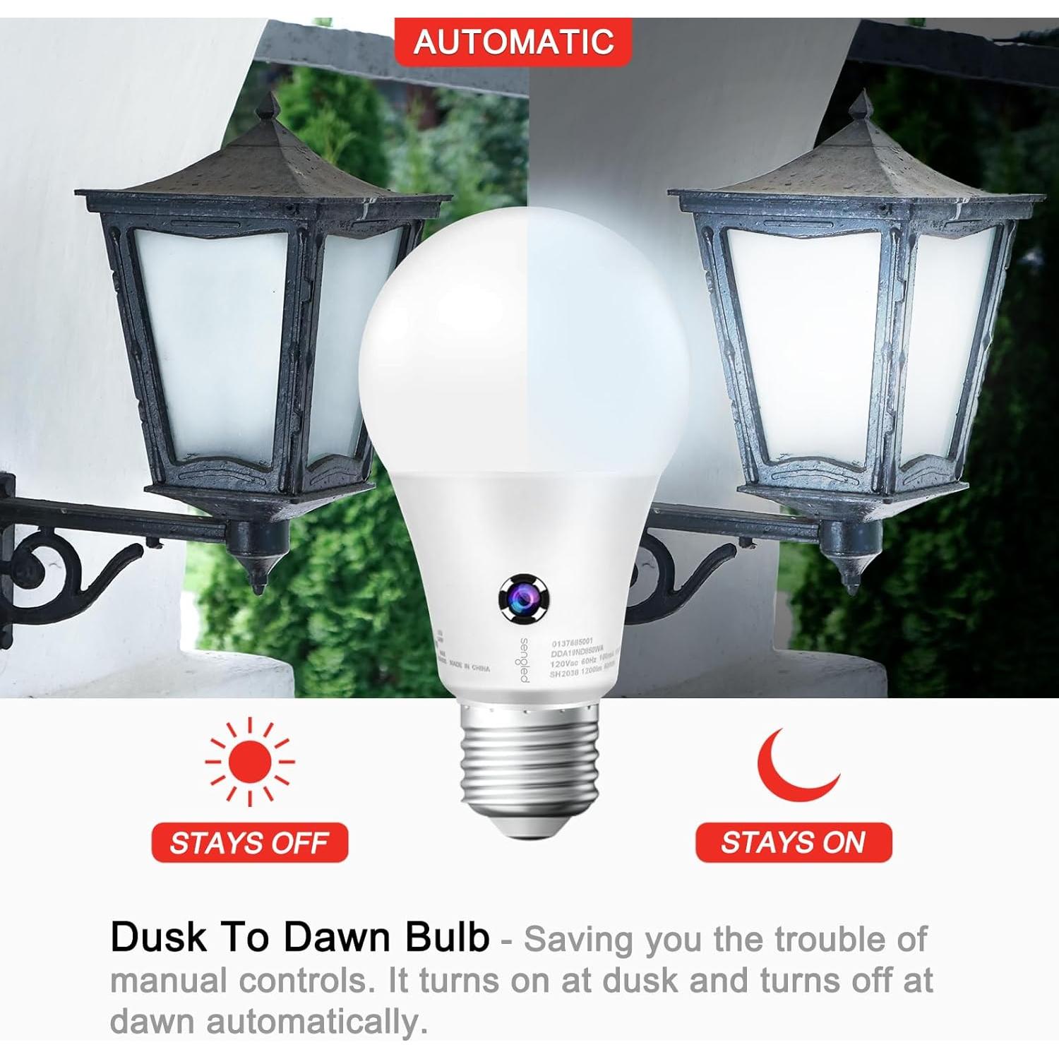 Bombilla LED Sengled Dusk to Dawn 10.5W 1200 Lúmenes 3 Pzas