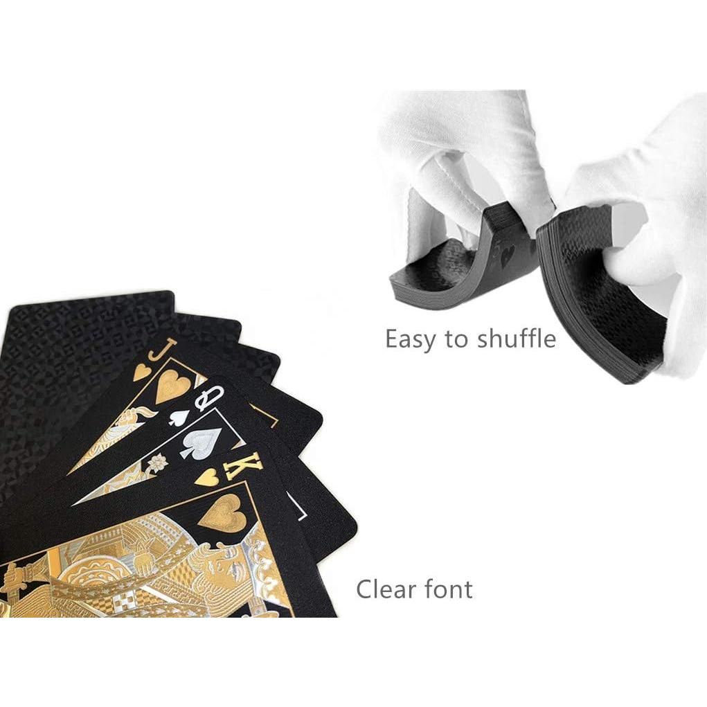 Paquete de 2 Barajas de Cartas de Póker Negras con Calavera - Yaocoral