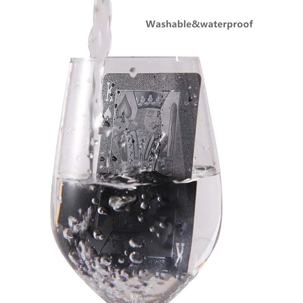 Paquete de 2 Barajas de Cartas de Póker Negras con Calavera - Yaocoral