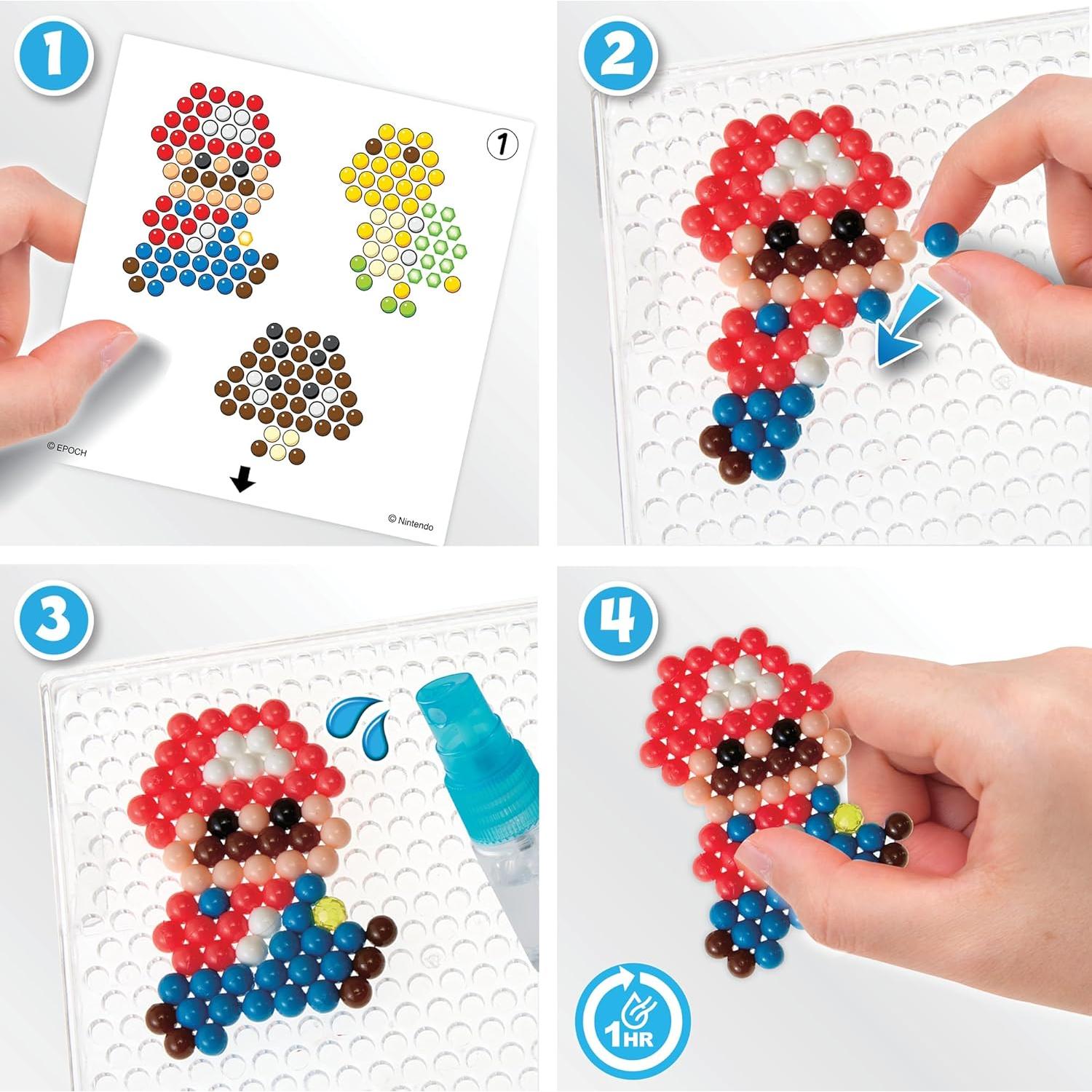 Conjunto de Personajes Aquabeads Super Mario - 700 Perlas