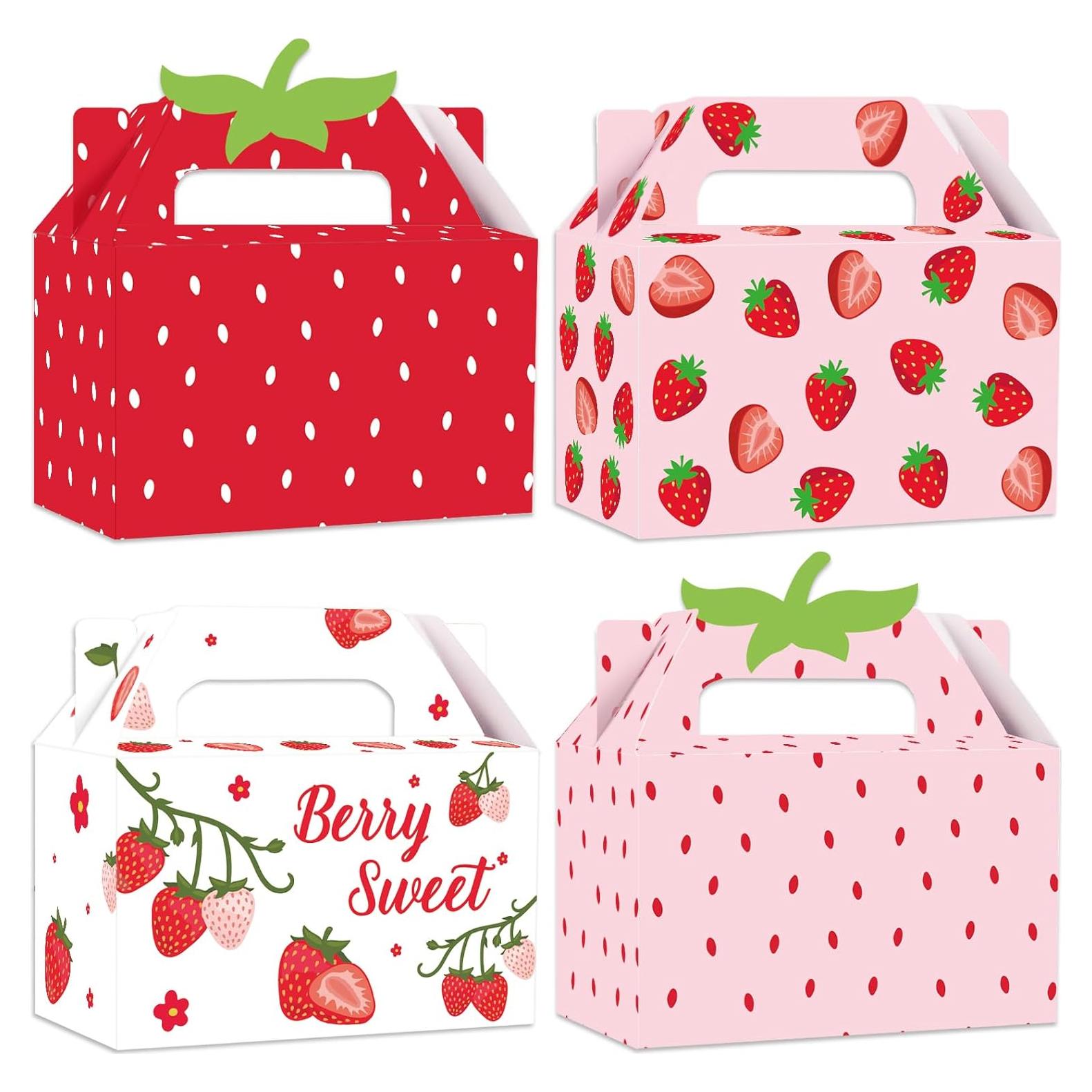 Cajas de Regalo de Fresa GRADESIN - 12 Pcs 16x8.1x9.9 cm