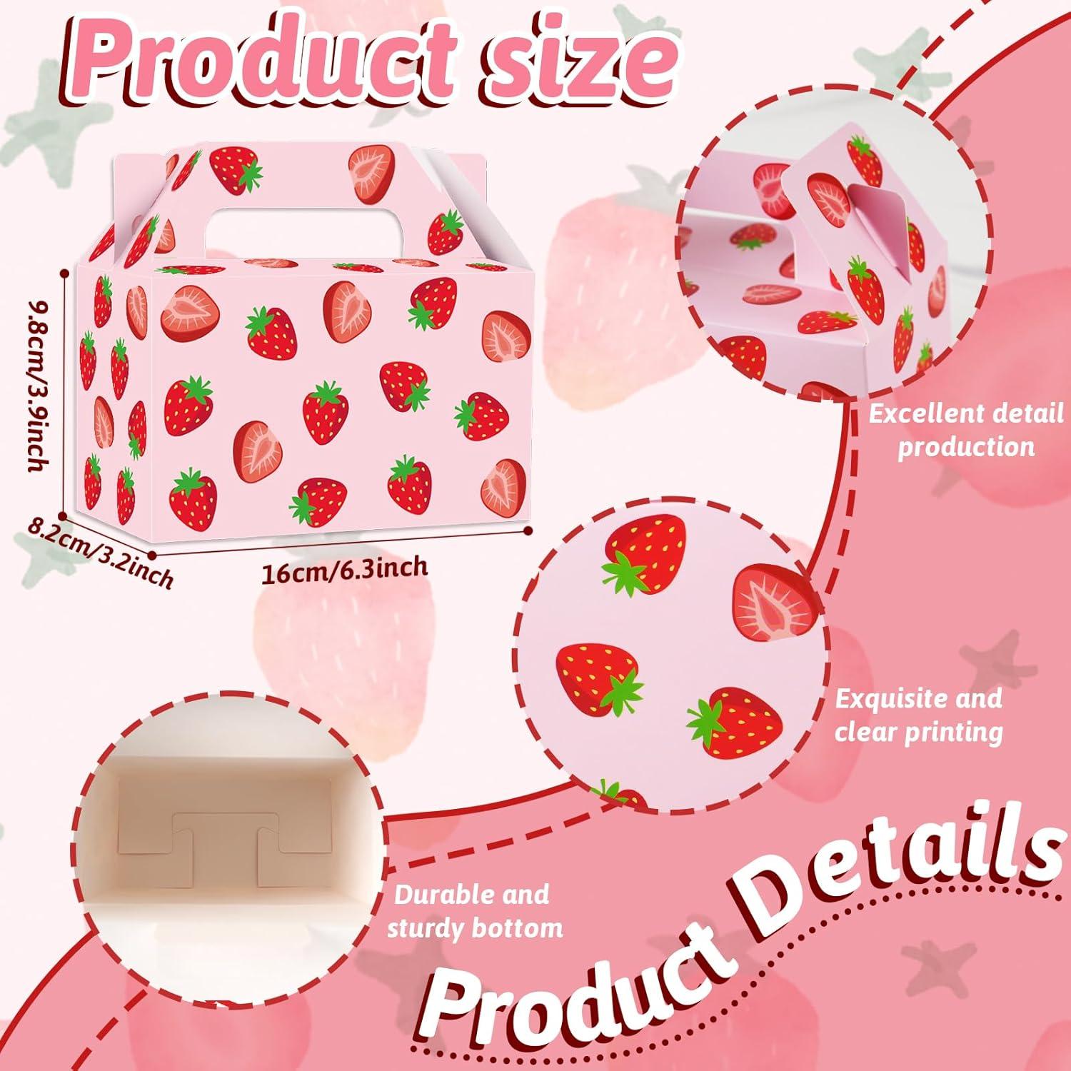Cajas de Regalo de Fresa GRADESIN - 12 Pcs 16x8.1x9.9 cm