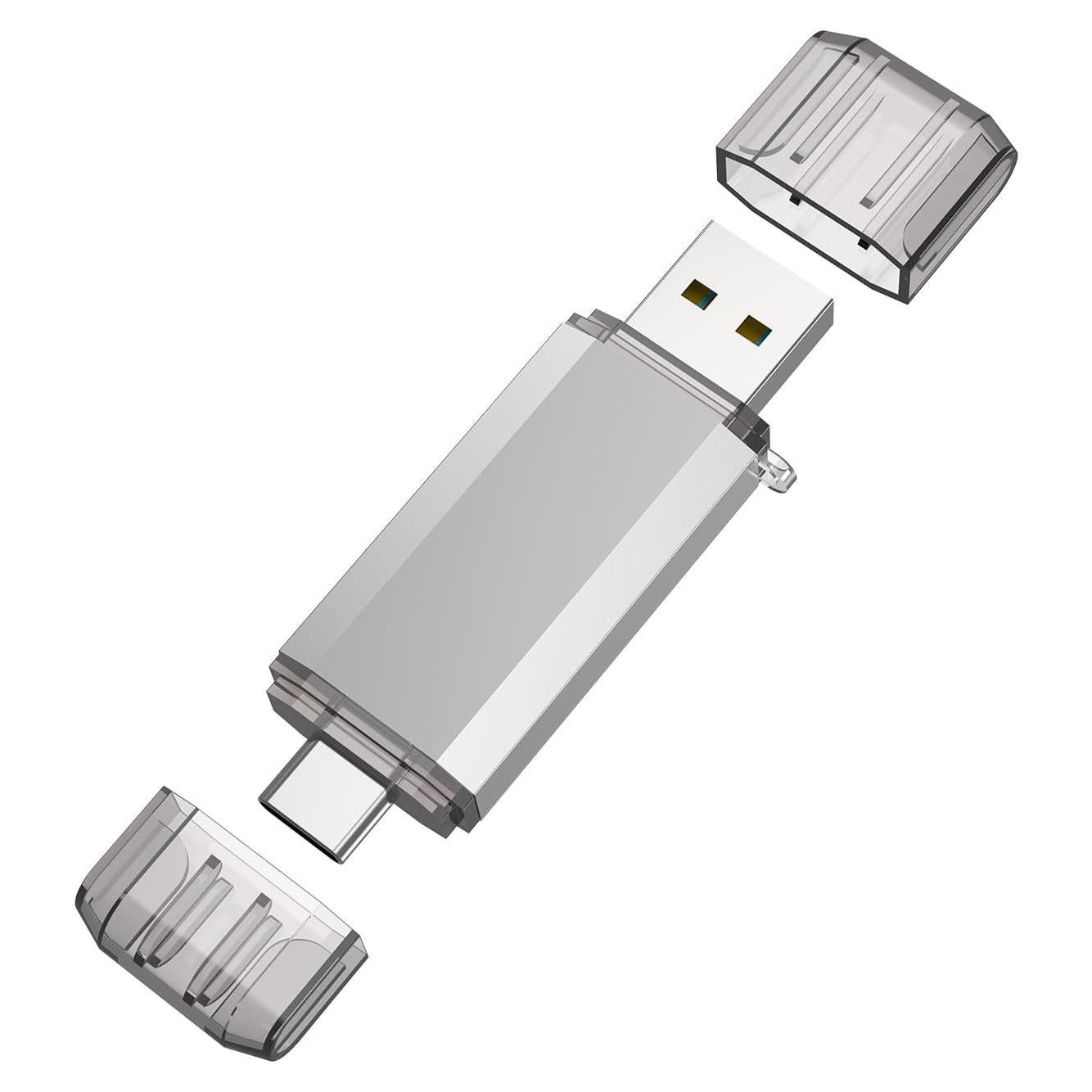 RAOYI 32GB Unidad Flash USB C 2 en 1 OTG Plata
