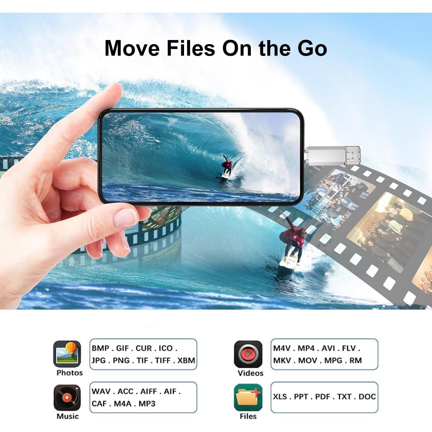 RAOYI 32GB Unidad Flash USB C 2 en 1 OTG Plata