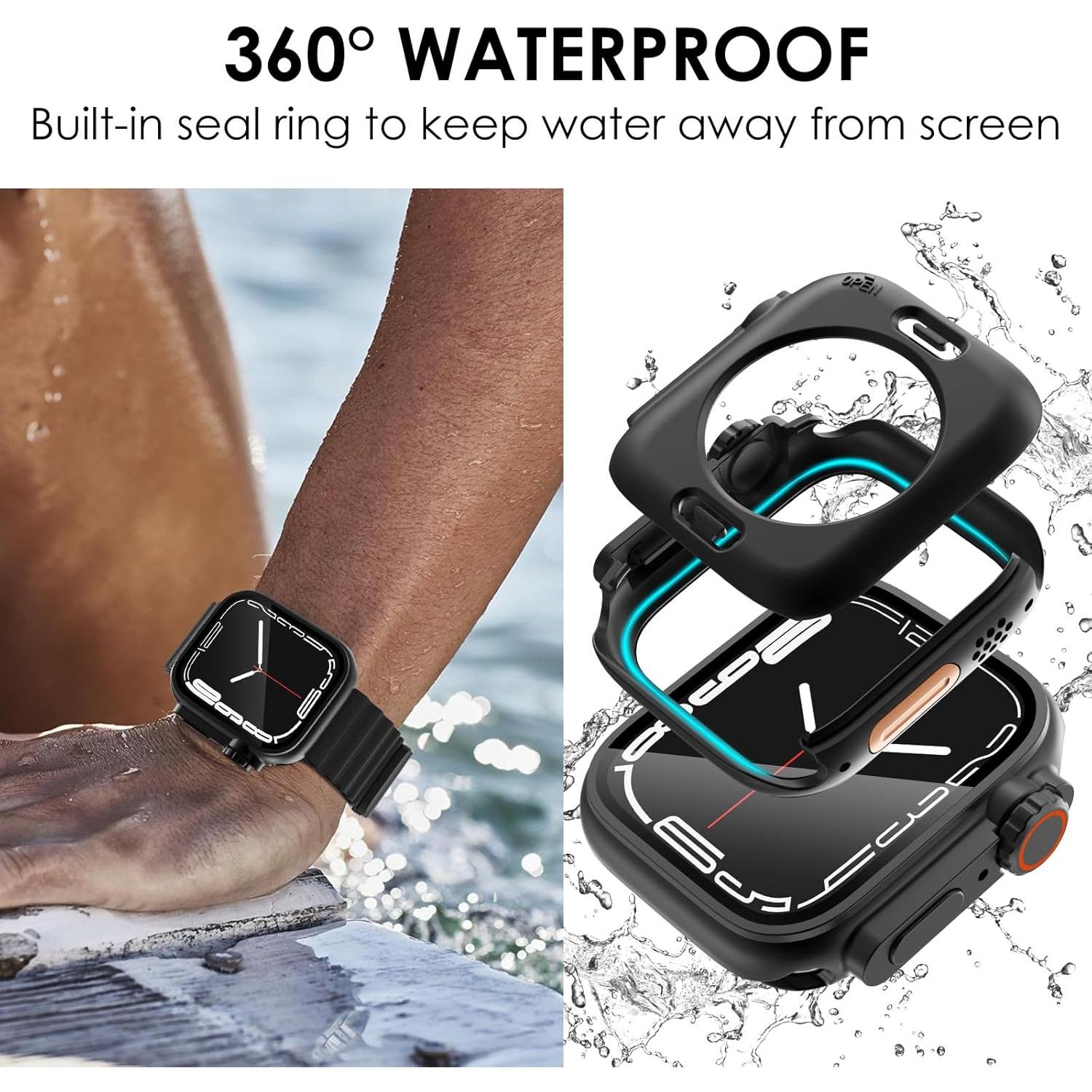 Carcasa Protectora Fullife 2 en 1 para Apple Watch 40mm Negra