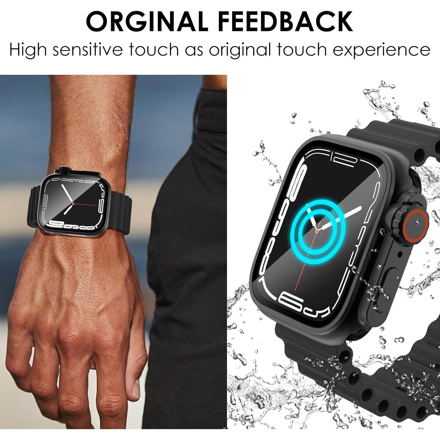 Carcasa Protectora Fullife 2 en 1 para Apple Watch 40mm Negra