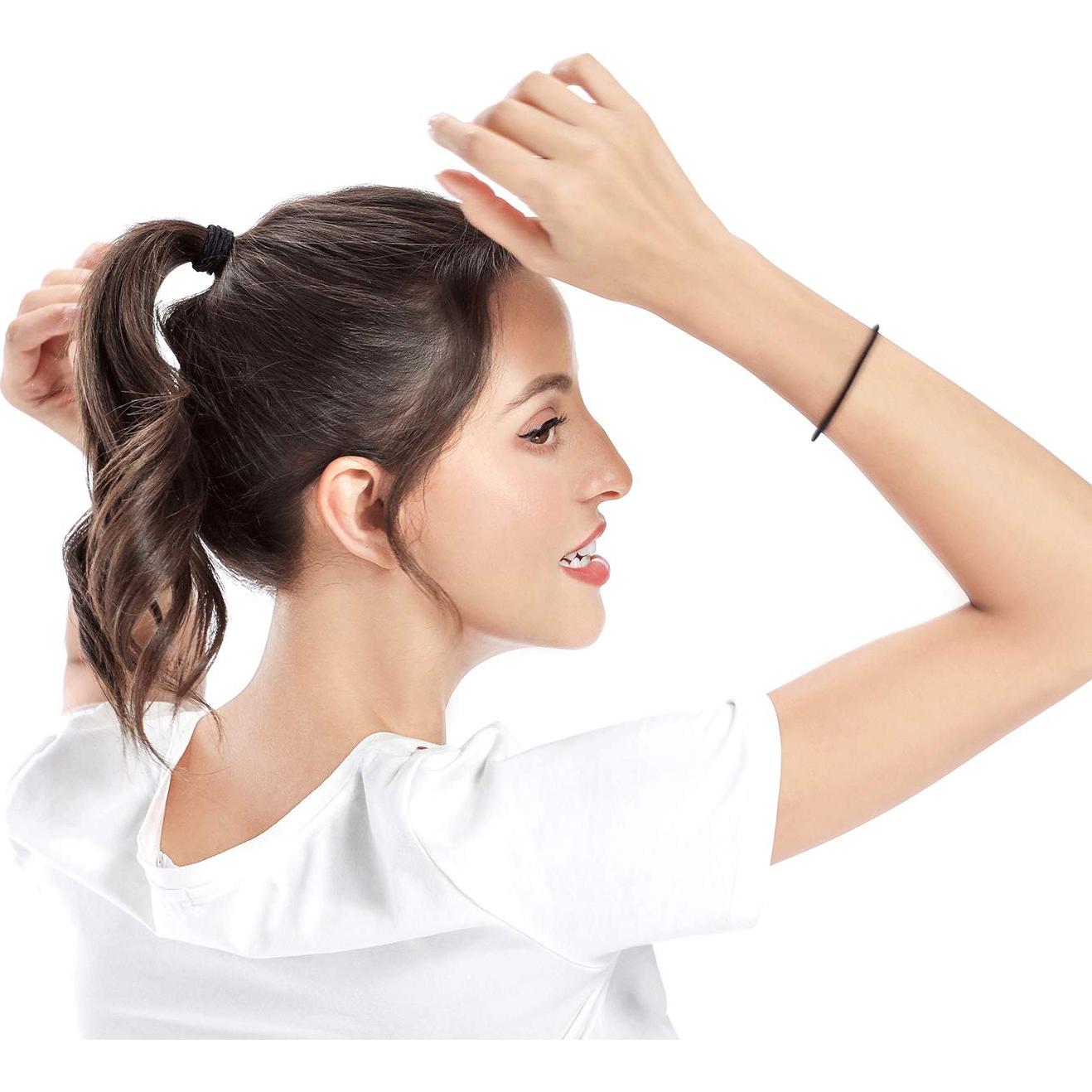 Sujetadores de Cabello AwEx Grande Negro 50 PCS 4 mm Sin Metal