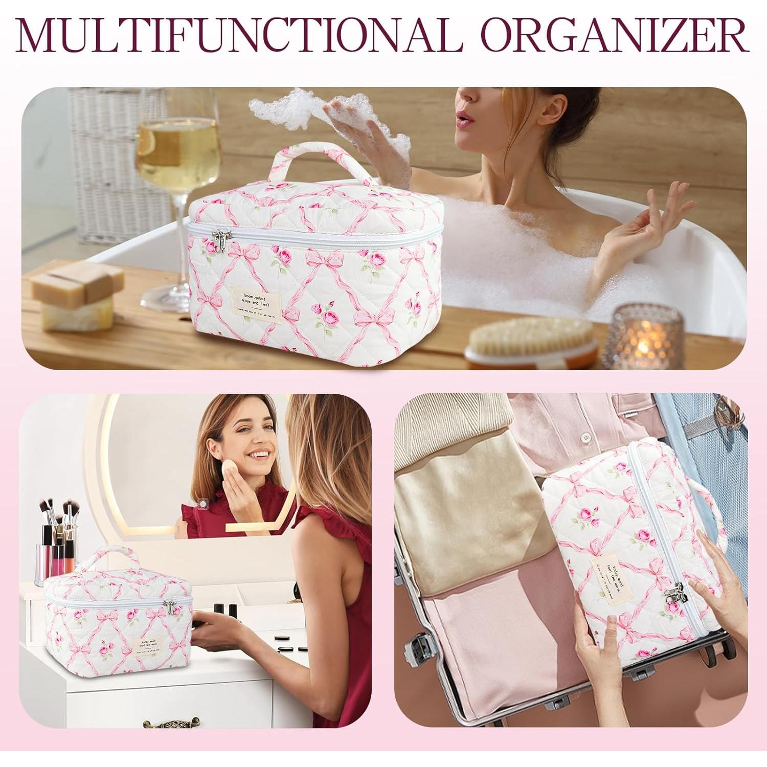 Organizador de Bolsa de Maquillaje AMZMA Acolchada 25.9 cm