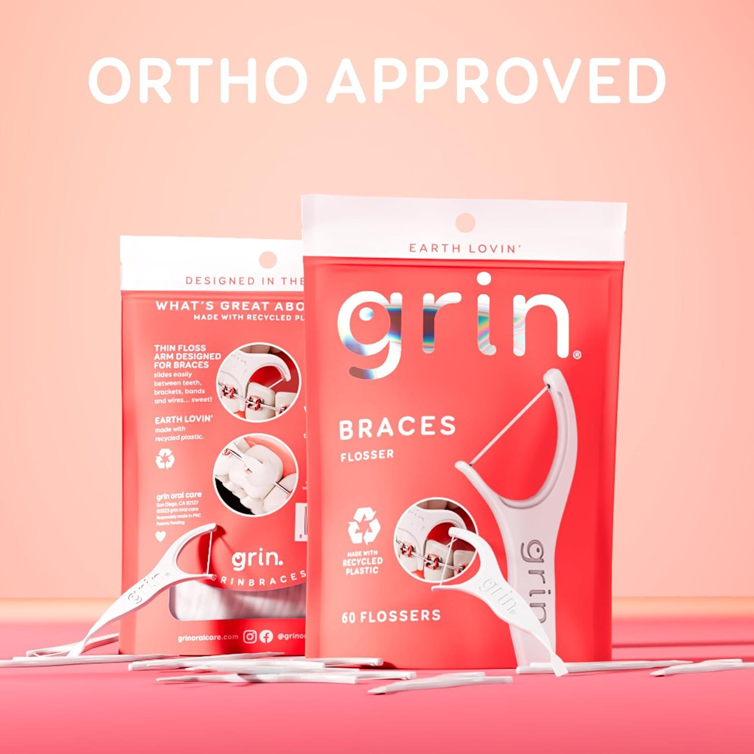 Hilo Dental Grin para Frenos - 60 Unidades, Plástico Reciclado