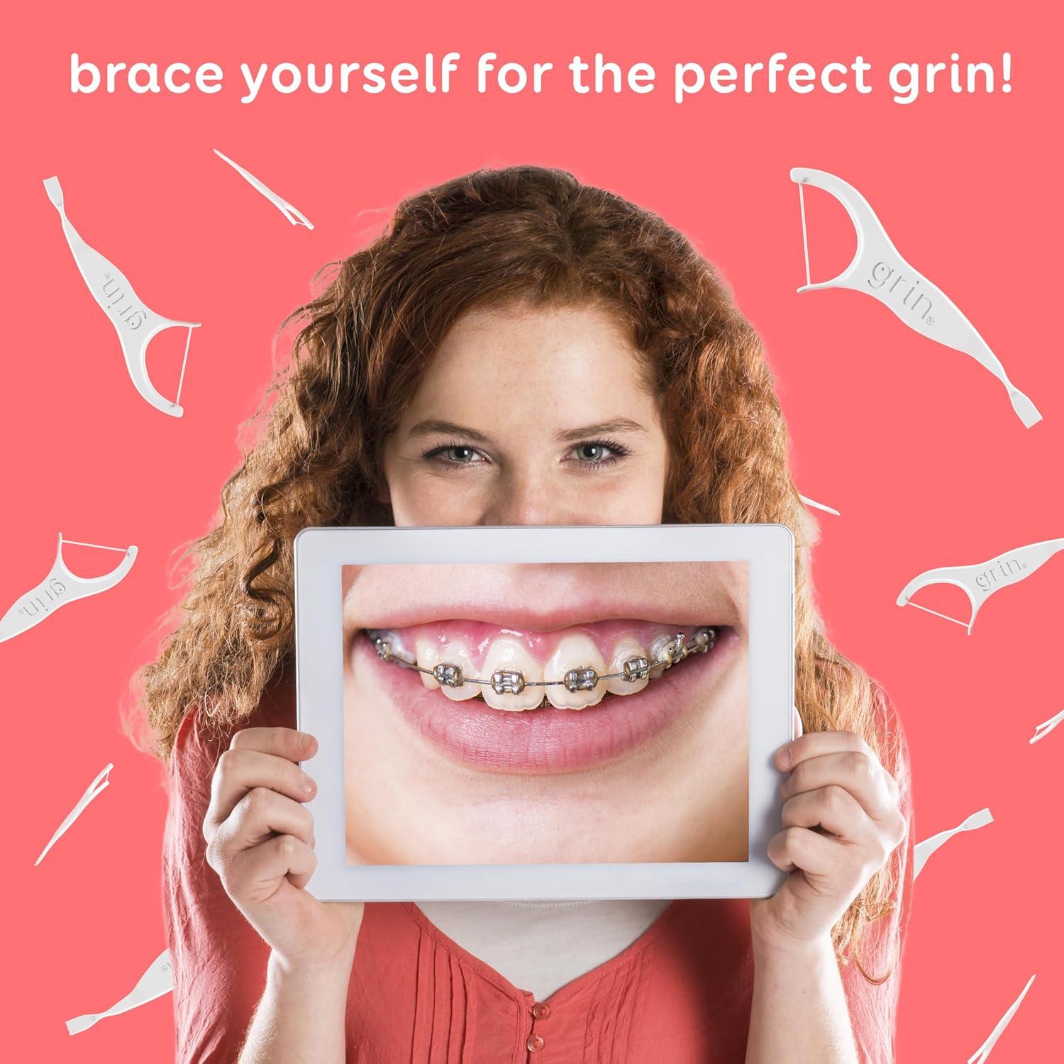 Hilo Dental Grin para Frenos - 60 Unidades, Plástico Reciclado