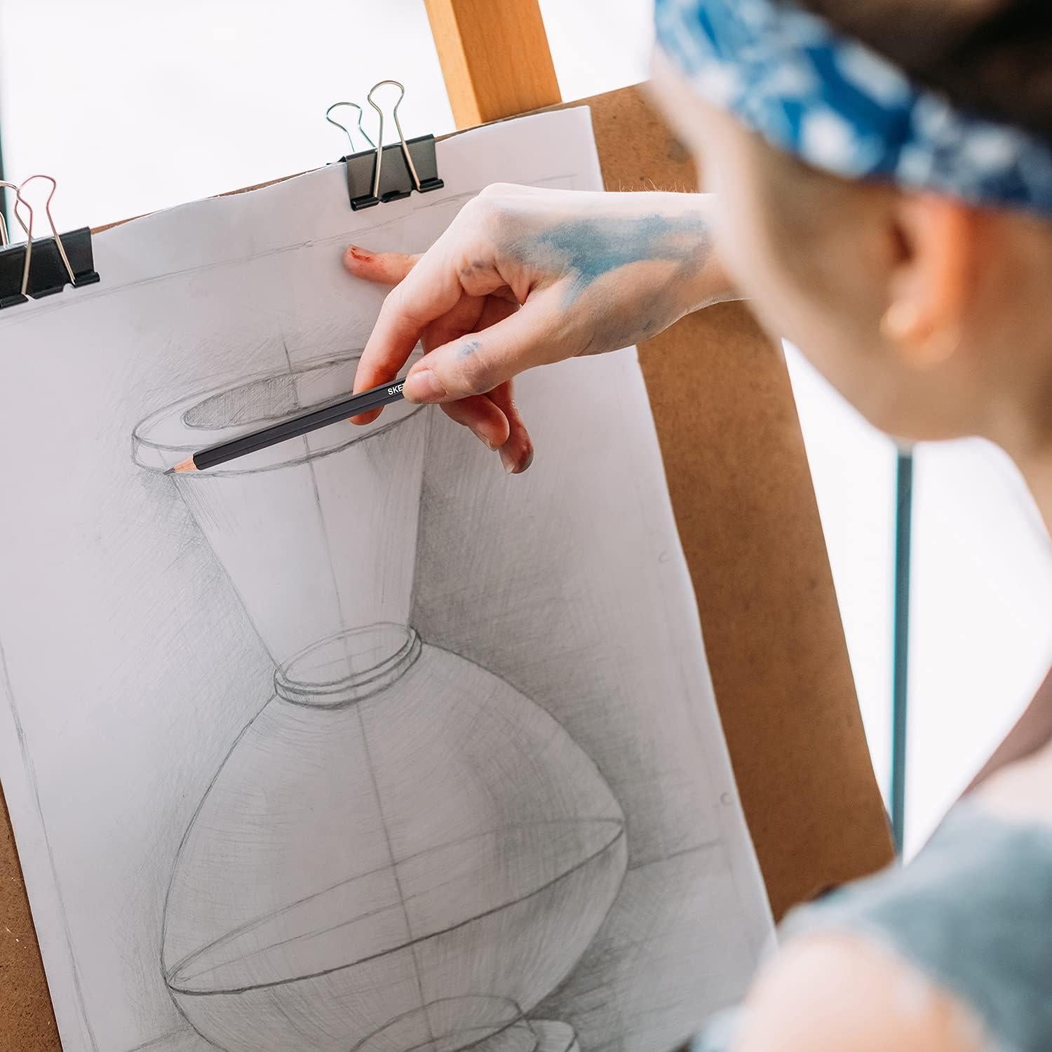 Juego de Lápices de Dibujo PANDAFLY - 12 Piezas Grafito