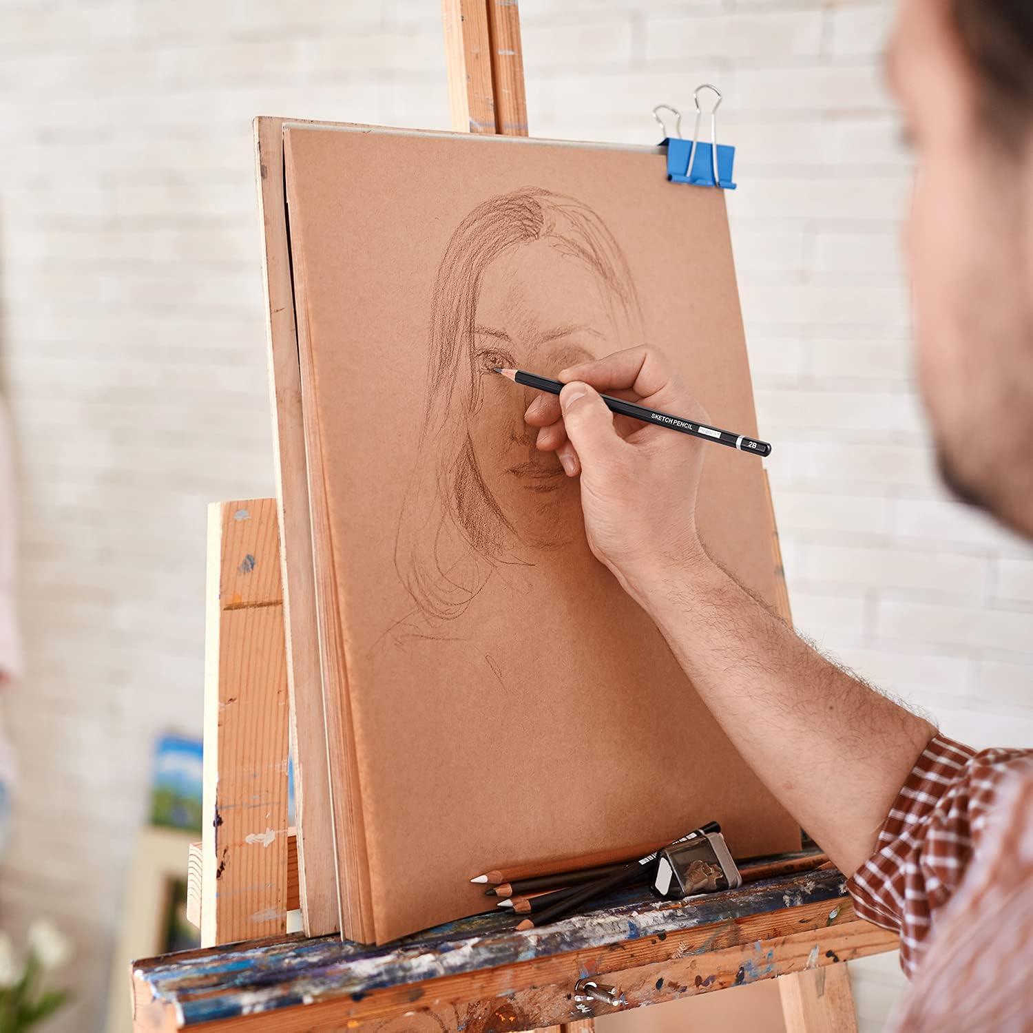 Juego de Lápices de Dibujo PANDAFLY - 12 Piezas Grafito