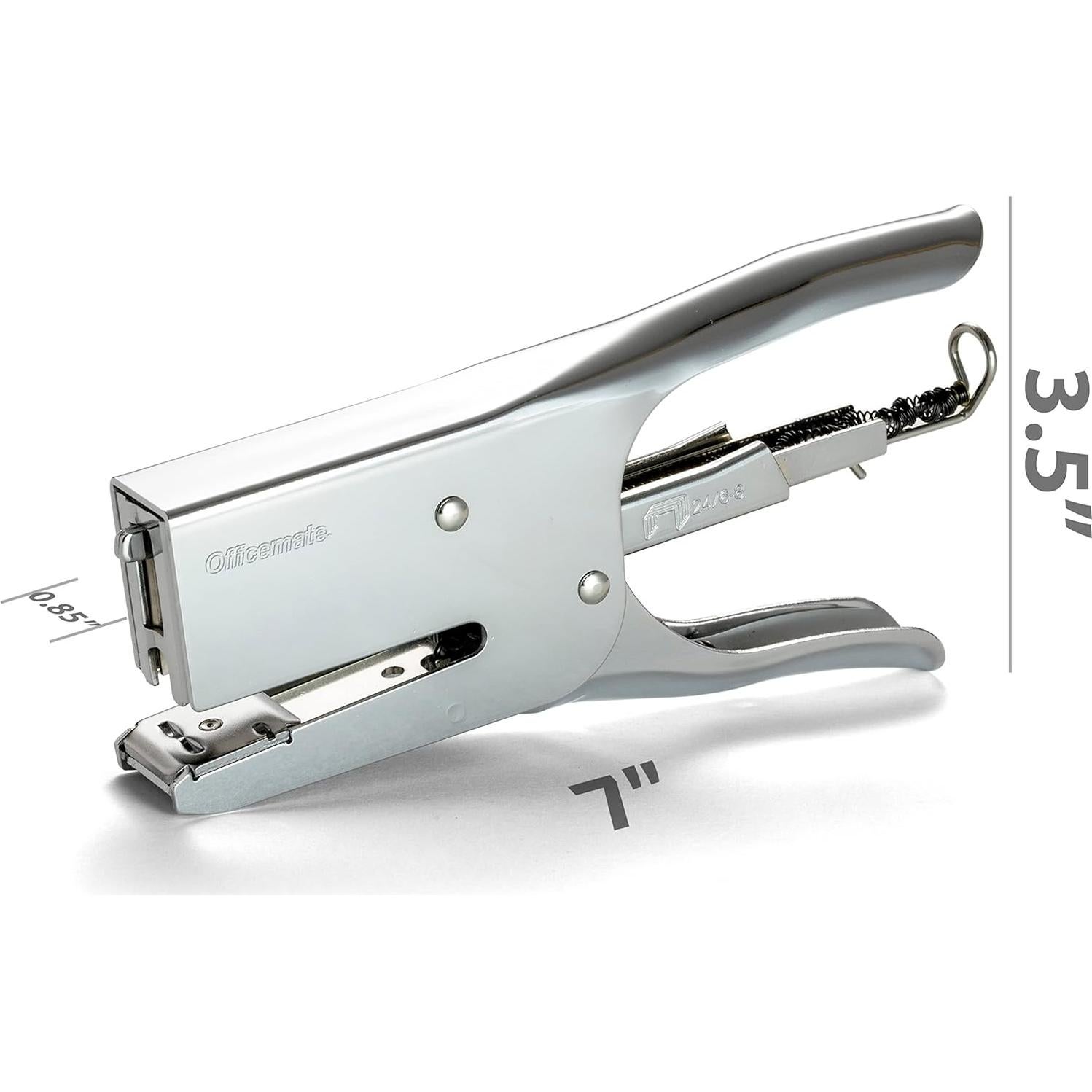 Grapadora Clásica Officemate Metal Plata 97758 6-8mm