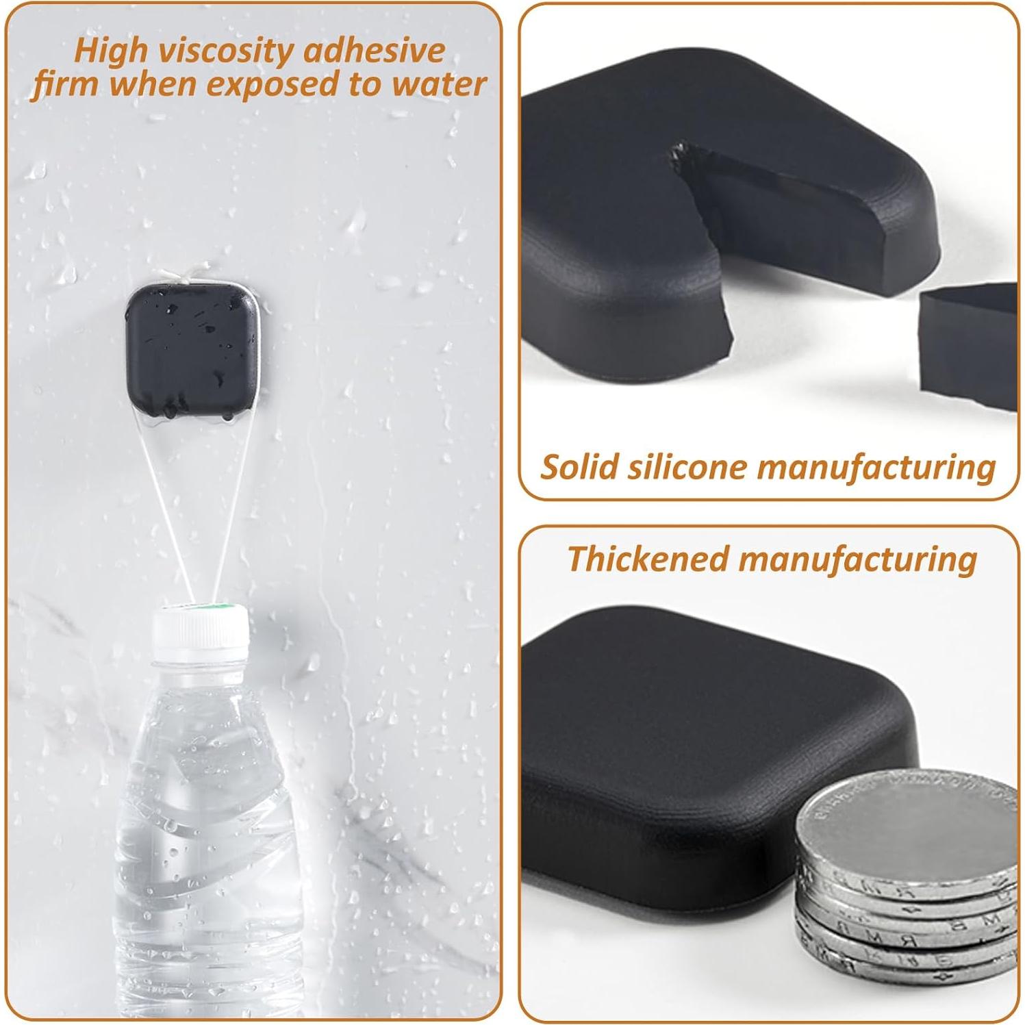 Protector de Pared Autoadhesivo Bovinde Negro 6 Piezas