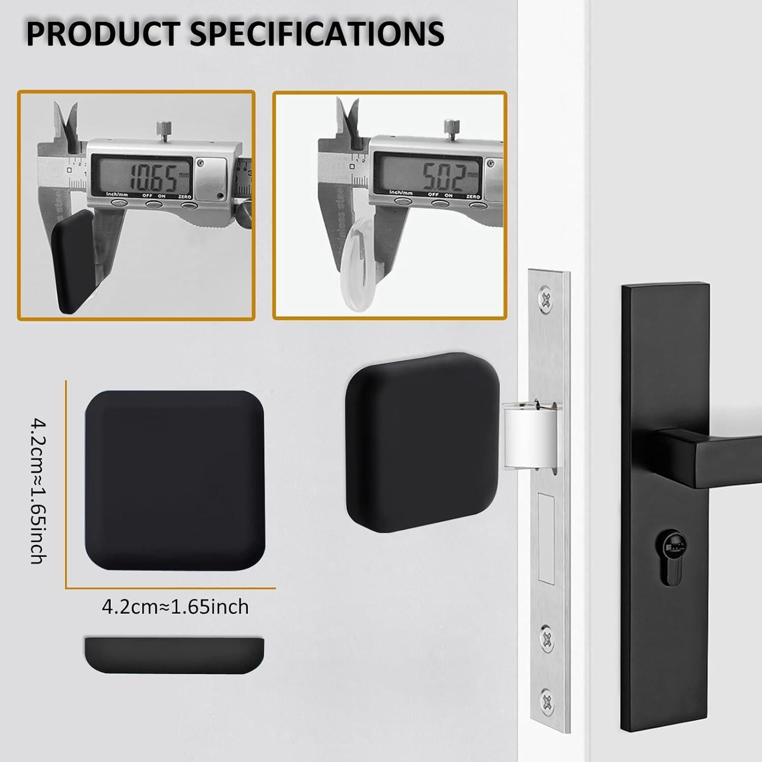 Protector de Pared Autoadhesivo Bovinde Negro 6 Piezas