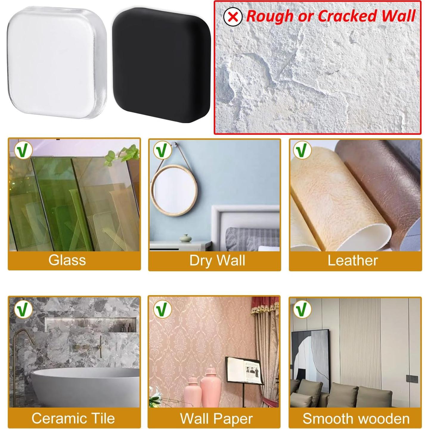 Protector de Pared Autoadhesivo Bovinde Negro 6 Piezas