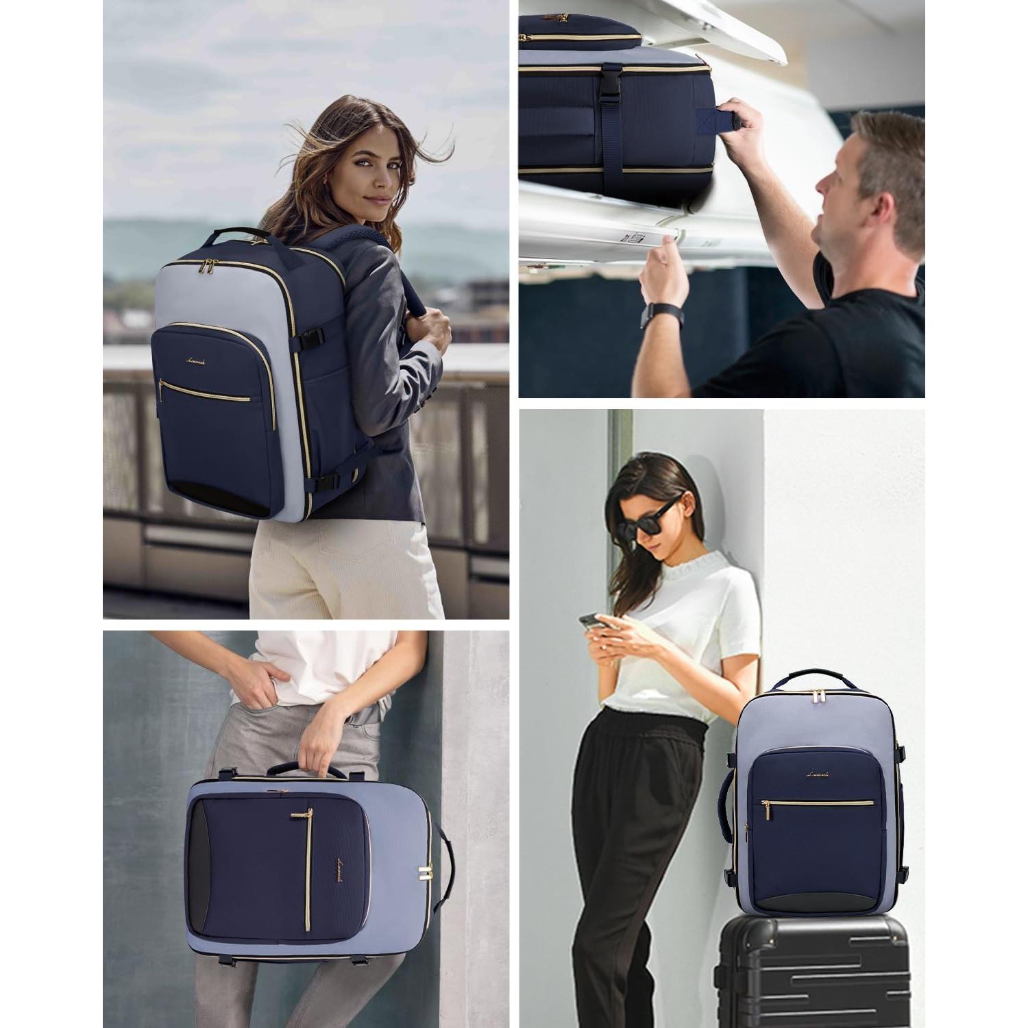 Mochila de Viaje LOVEVOOK 40L Unisex Aprobada por Aerolíneas