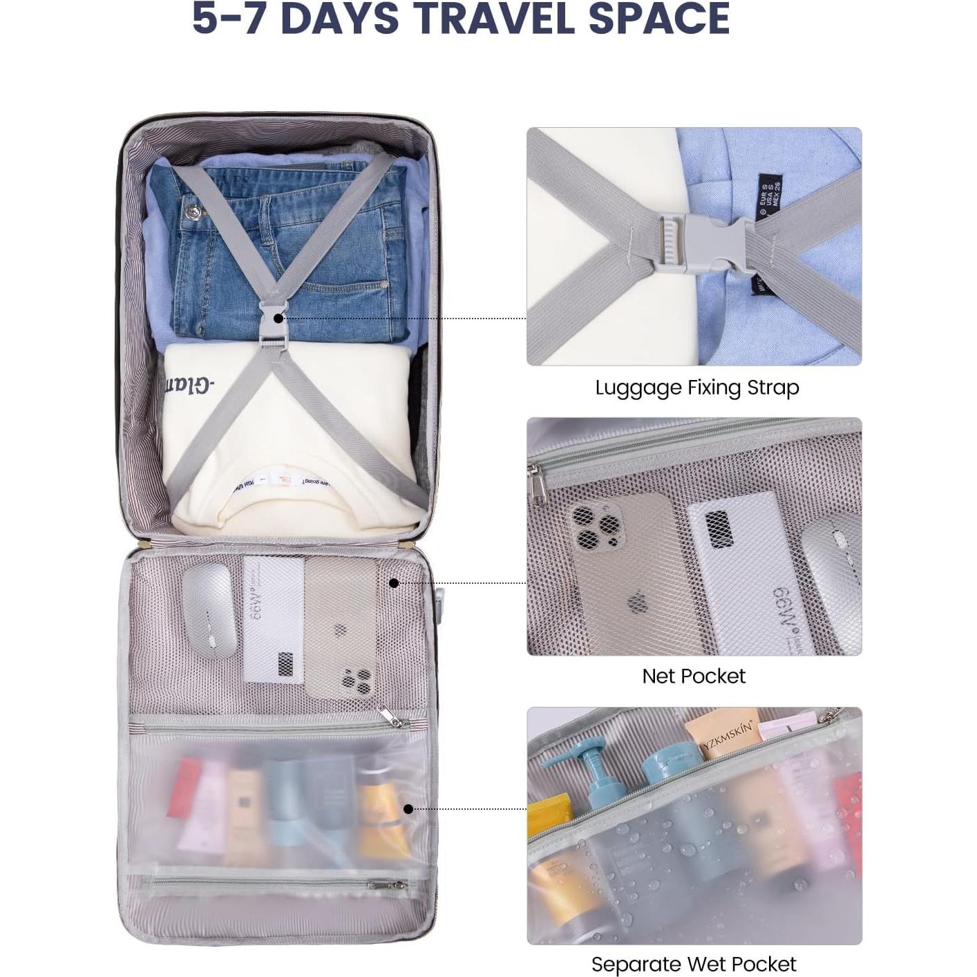 Mochila de Viaje LOVEVOOK 40L Unisex Aprobada por Aerolíneas