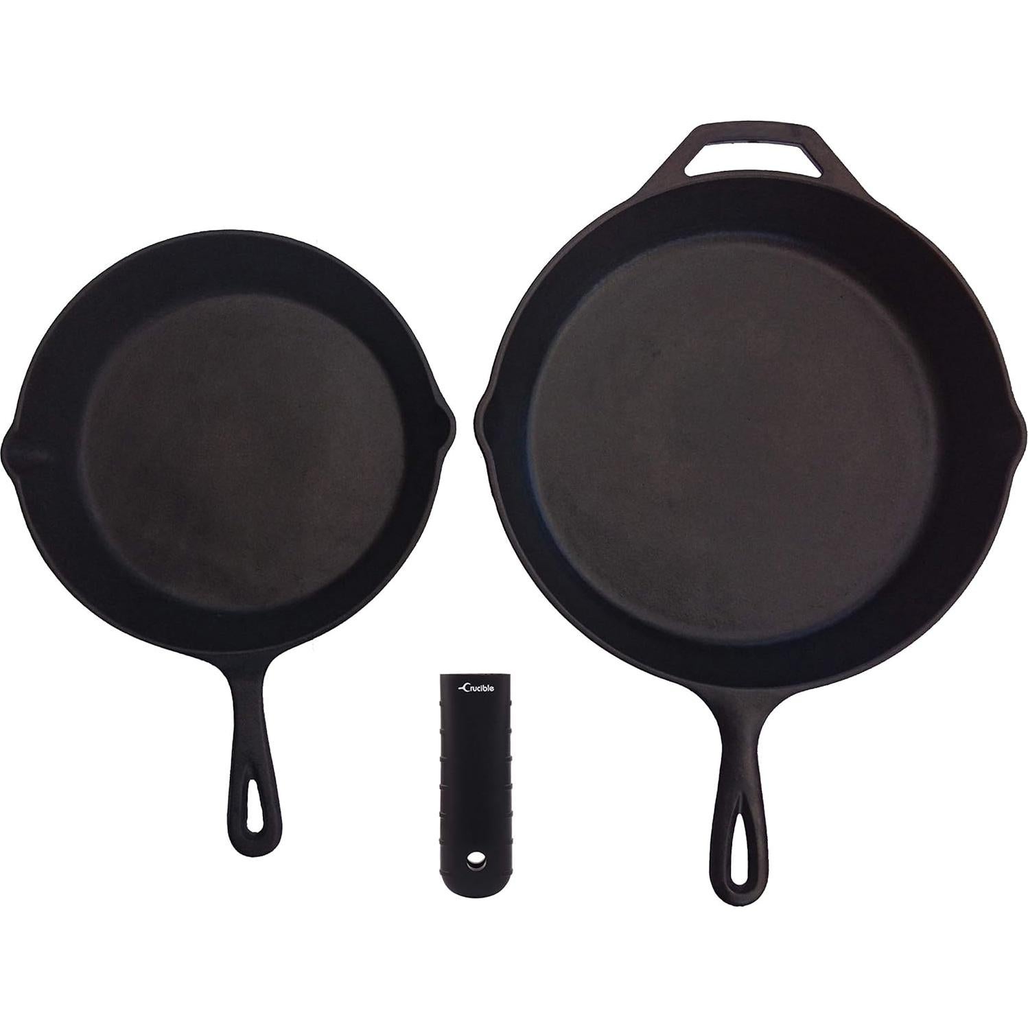 Soporte de Mango de Silicona Crucible Cookware Negro 14cm