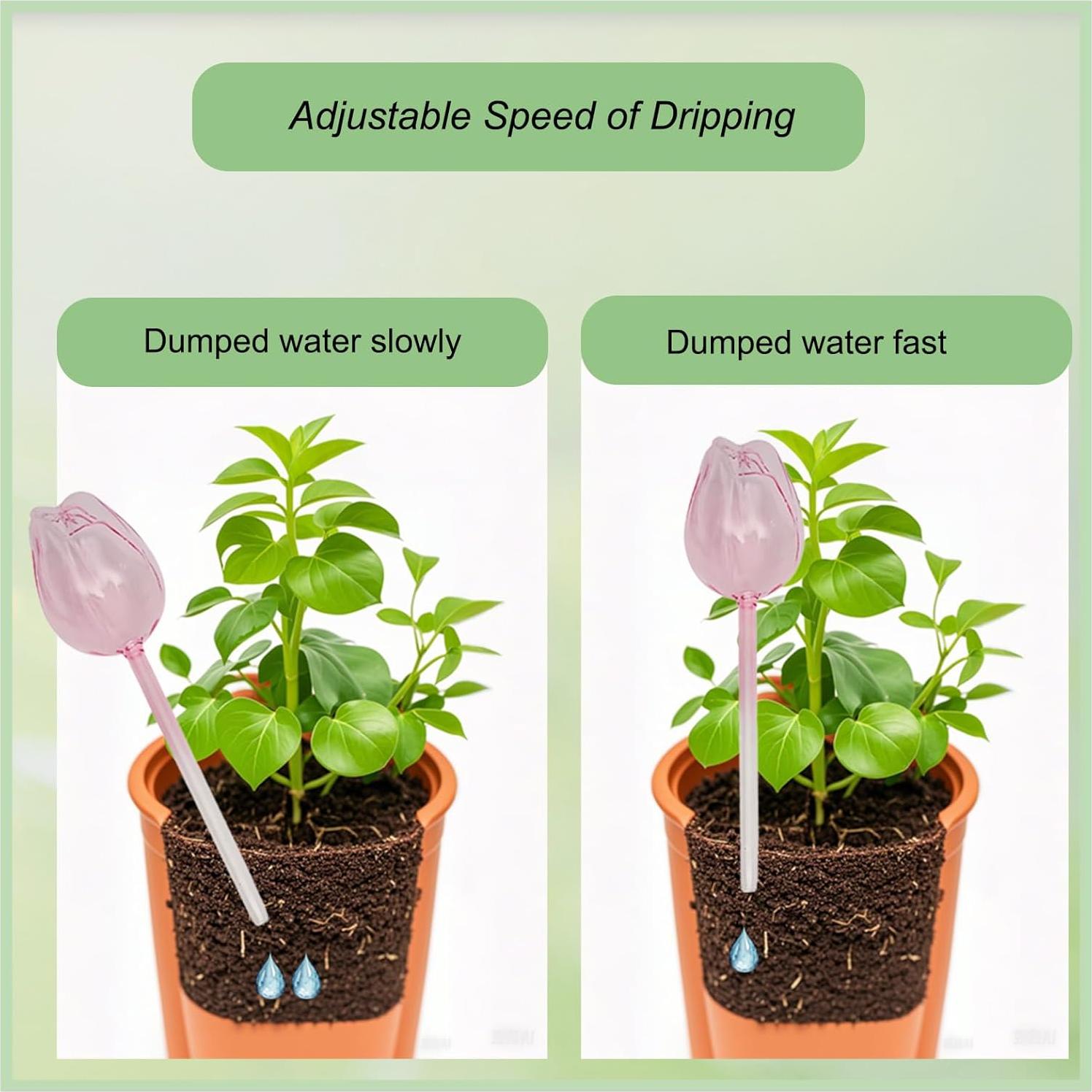 Esferas de Riego de Vidrio Luyseyha 2 PCS 170ml Tulipán