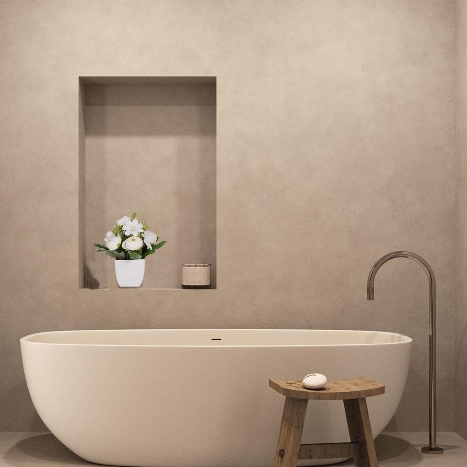 4 Mini Plantas Falsas de Camelia en Maceta Yoratee