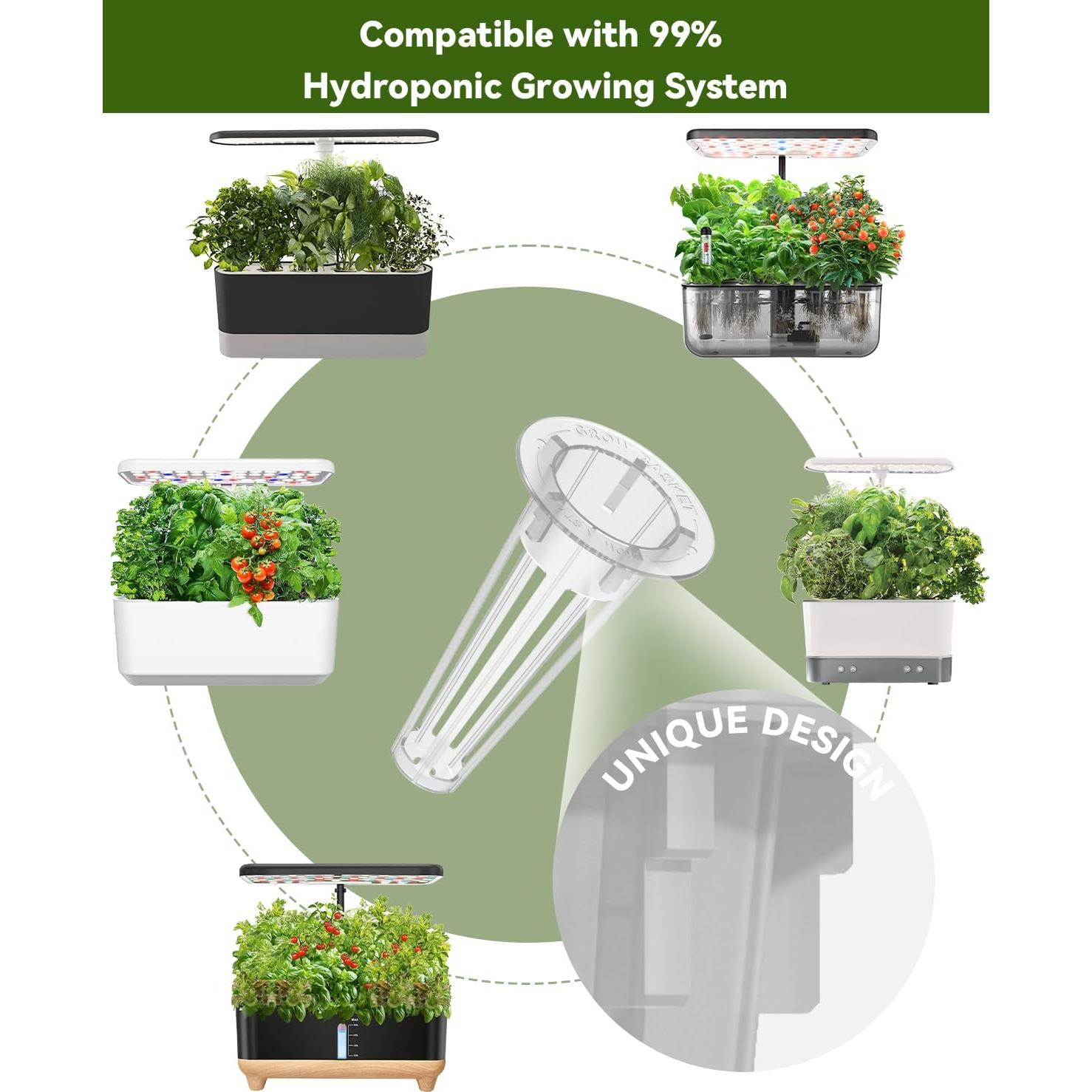 Kit de Vaso Hidropónico LYKOCLEAN 8 Vasos con Albahaca