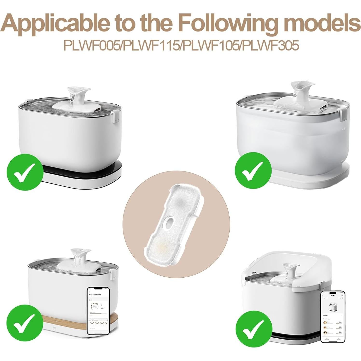 8 Filtros de Reemplazo para Fuente de Agua Gatos PETLIBRO