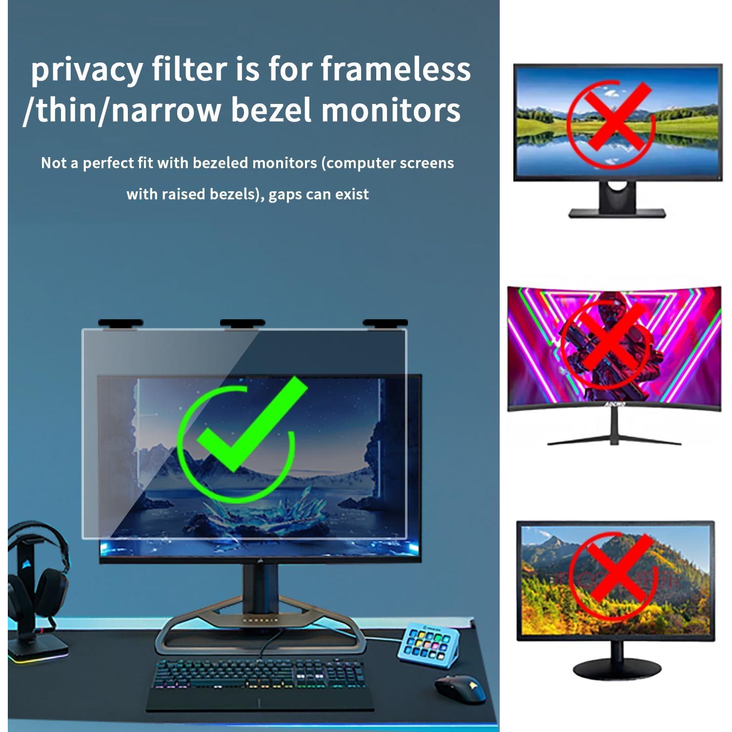 Filtro de Privacidad Magnético 21.5" Halloive Antirreflejo