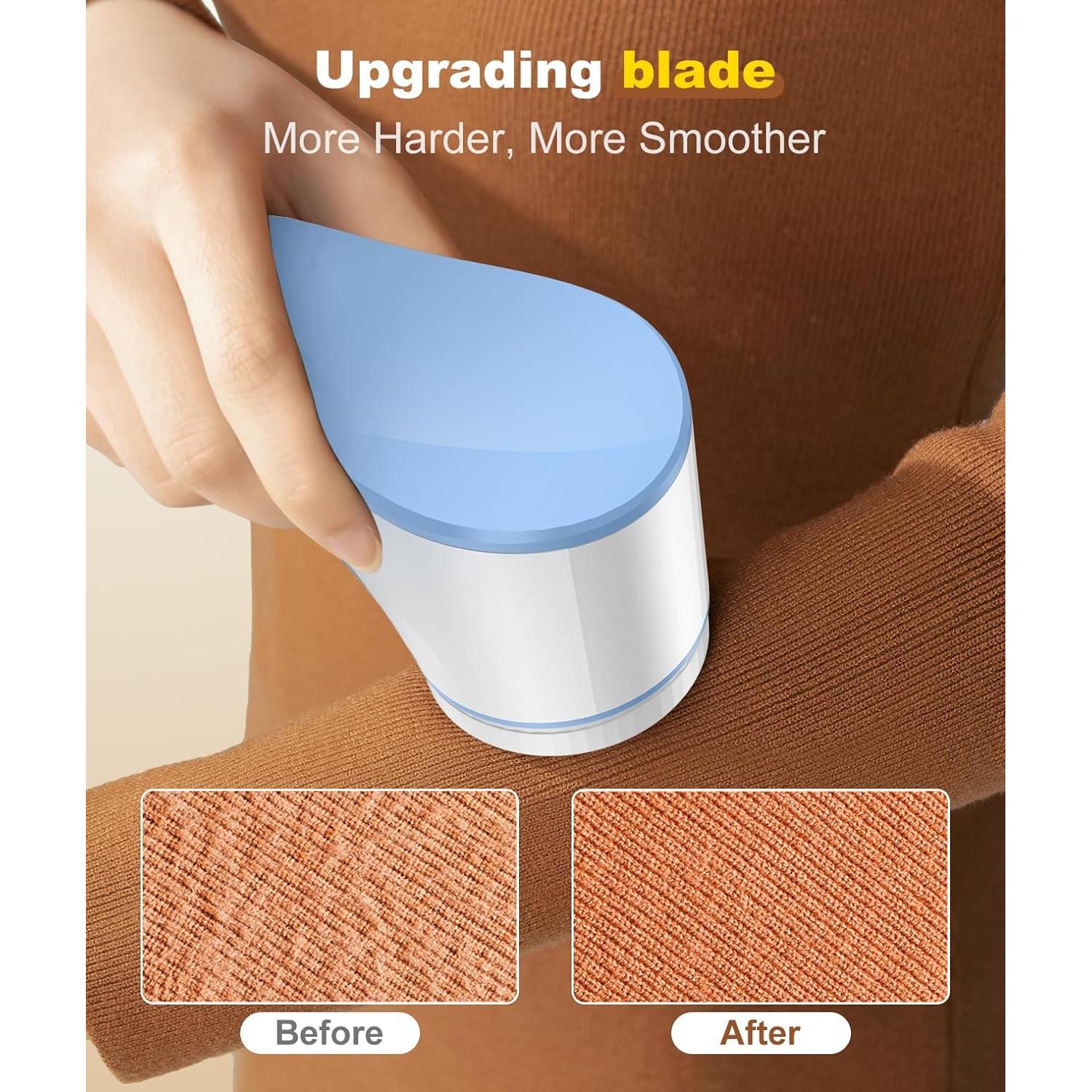 Raspador de Pelusa Tohsssik Manual Azul 3 Cuchillas Inoxidable