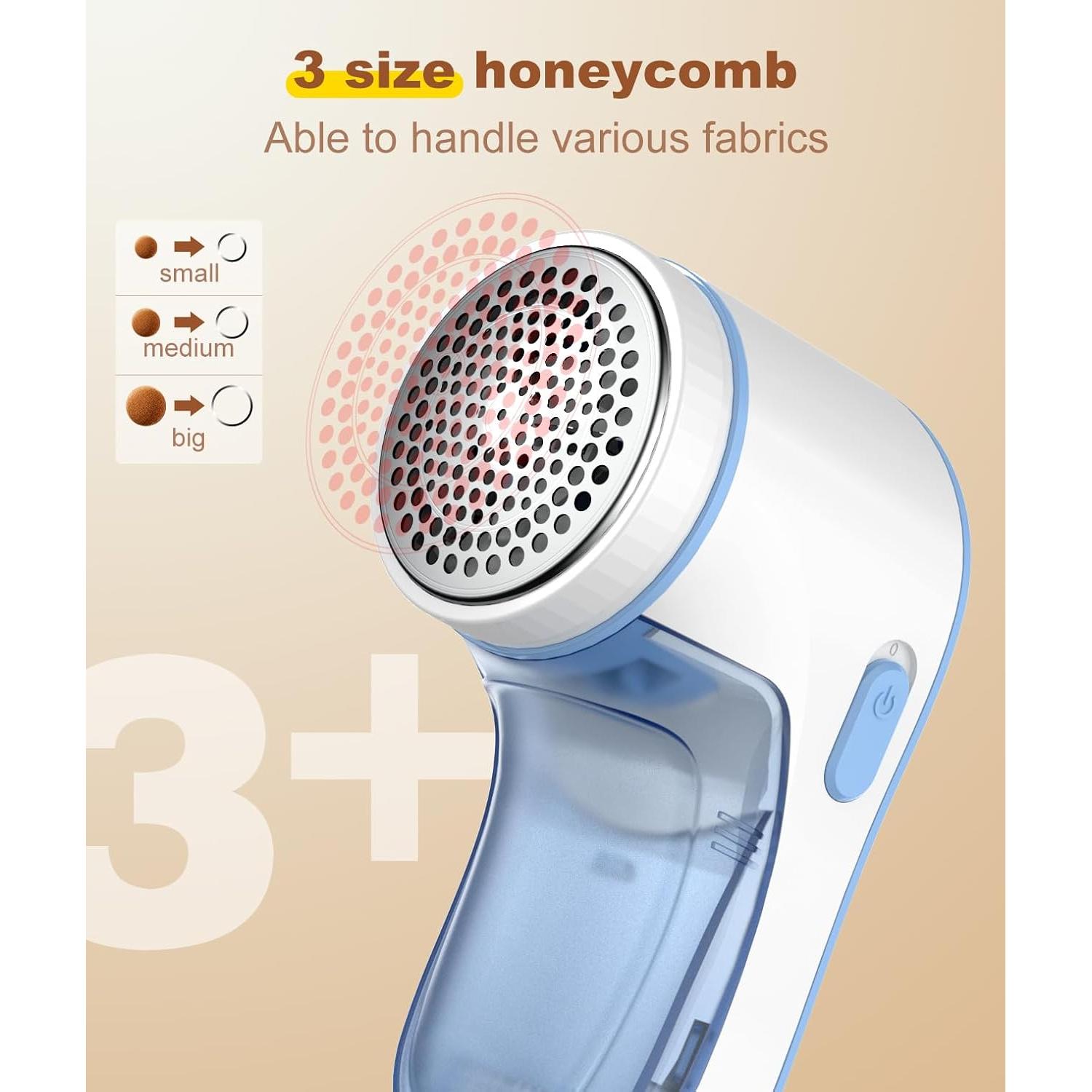 Raspador de Pelusa Tohsssik Manual Azul 3 Cuchillas Inoxidable