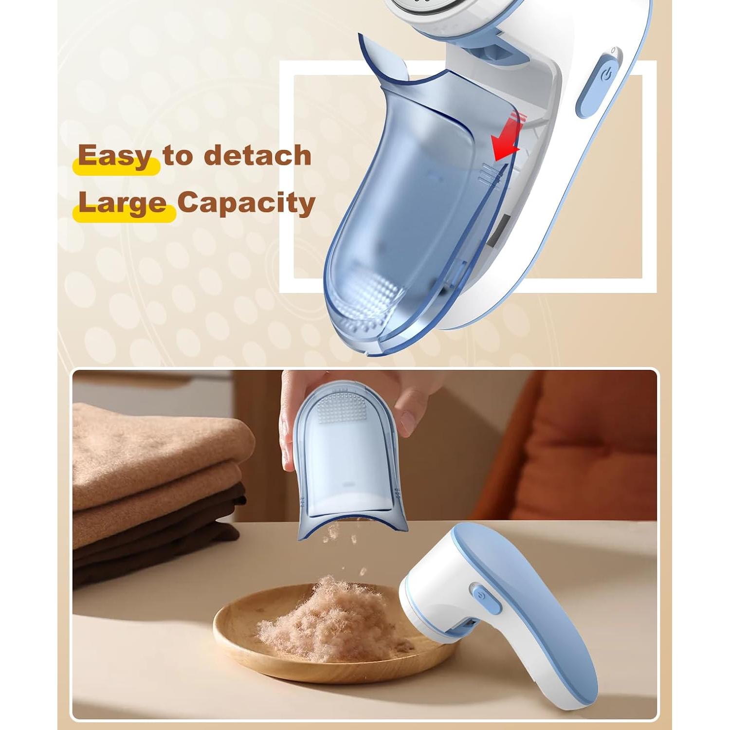 Raspador de Pelusa Tohsssik Manual Azul 3 Cuchillas Inoxidable