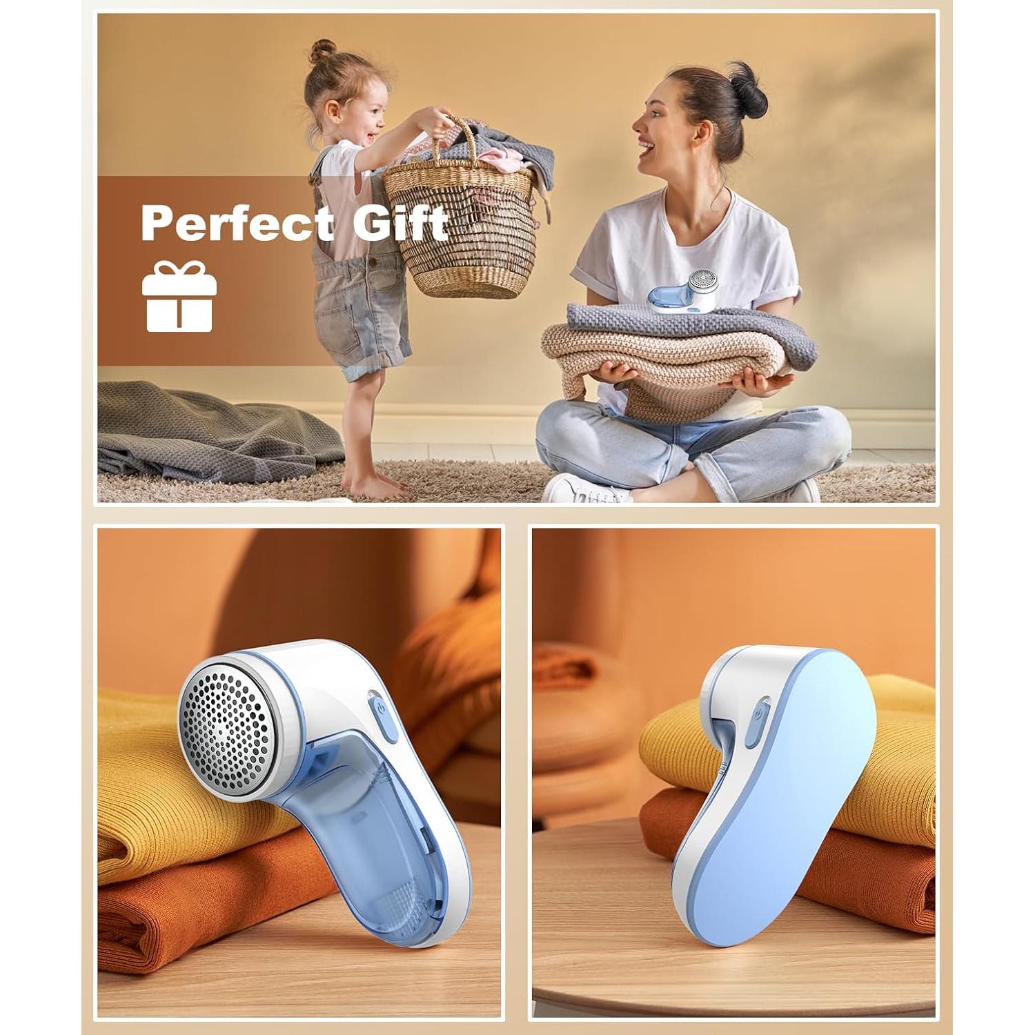 Raspador de Pelusa Tohsssik Manual Azul 3 Cuchillas Inoxidable