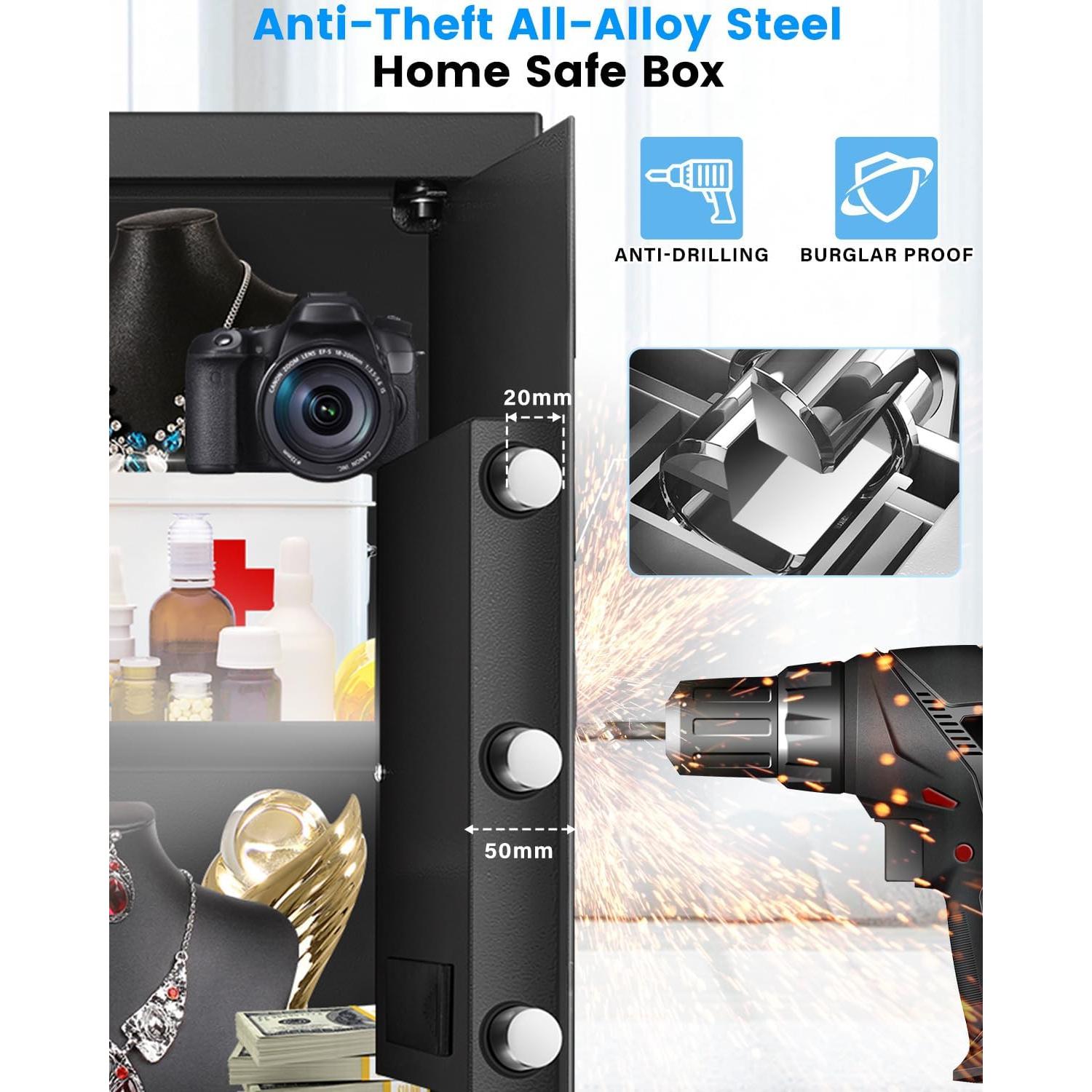 Caja Fuerte Digital FOWORE 3.2 Pies Cúbicos Resistente al Fuego