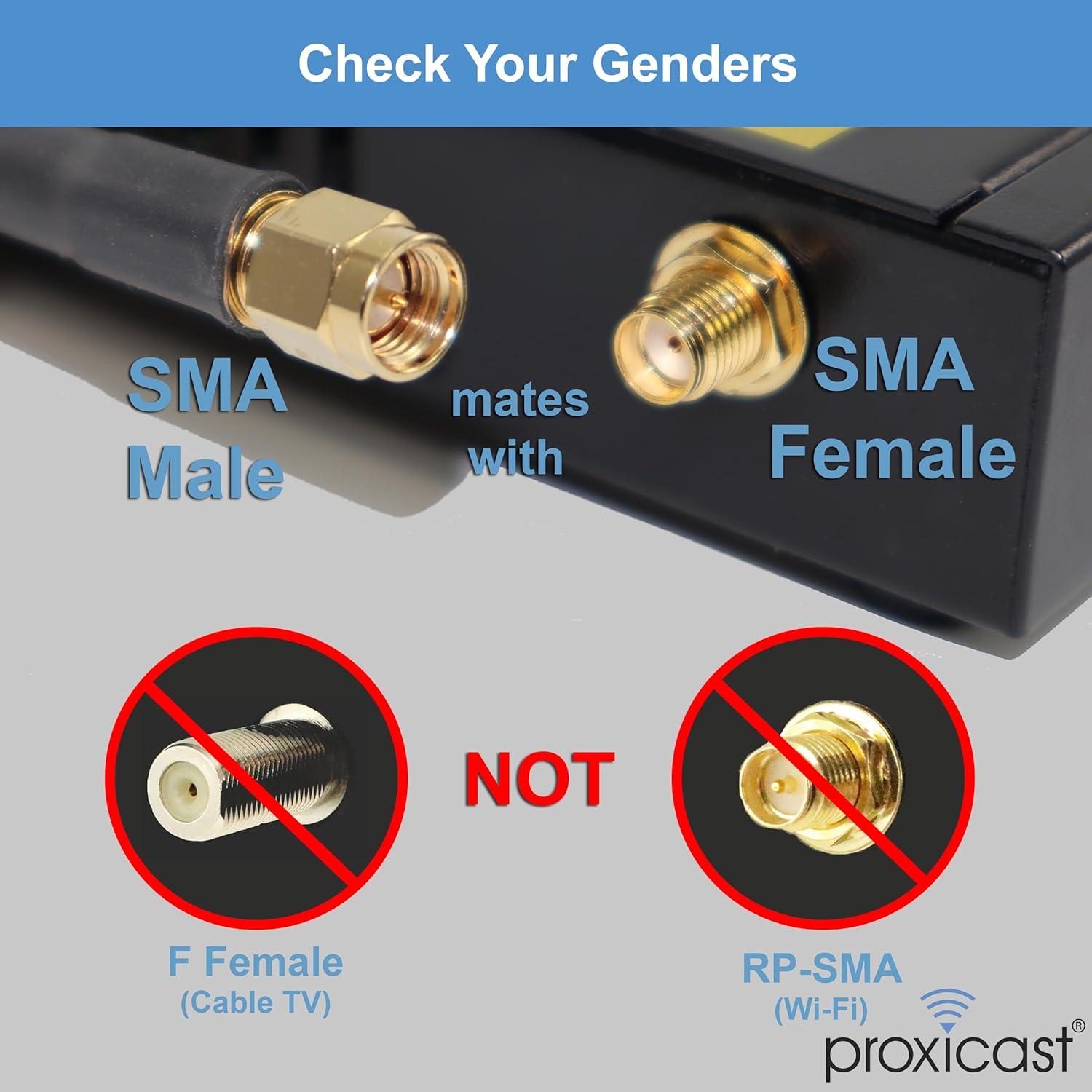 Cable Coaxial Proxicast 0.91 m SMA Macho a N Macho 4G 5G