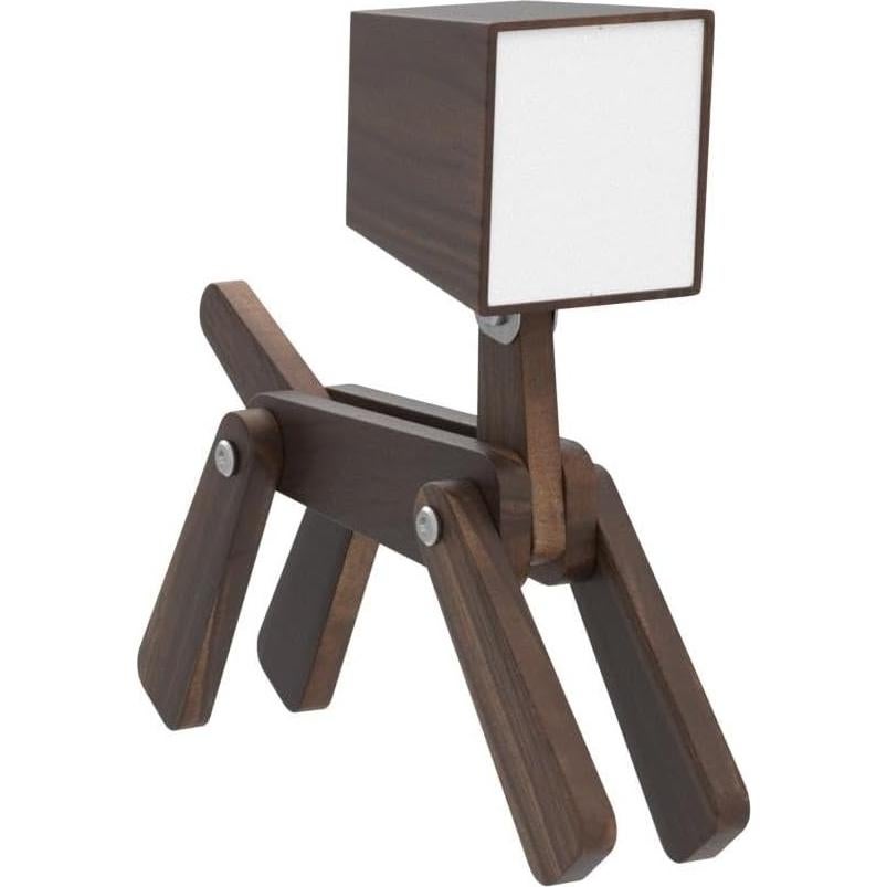 Lámpara de Mesa HROOME Perro de Madera Regulable 32.8cm