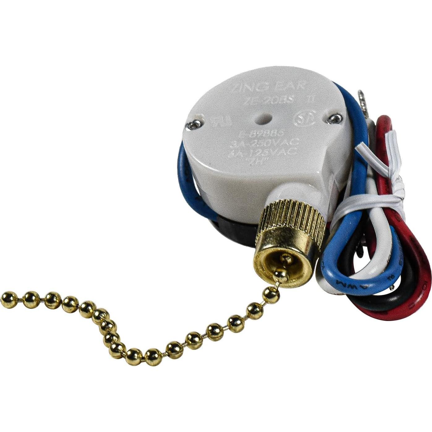 Interruptor de Ventilador de Techo HQRP 3 Velocidades 4 Cables