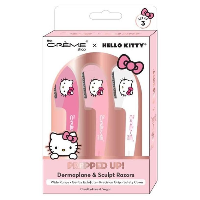 Cuchillas de Dermaplaning The Crème Shop Hello Kitty - Set de 3 Rosa