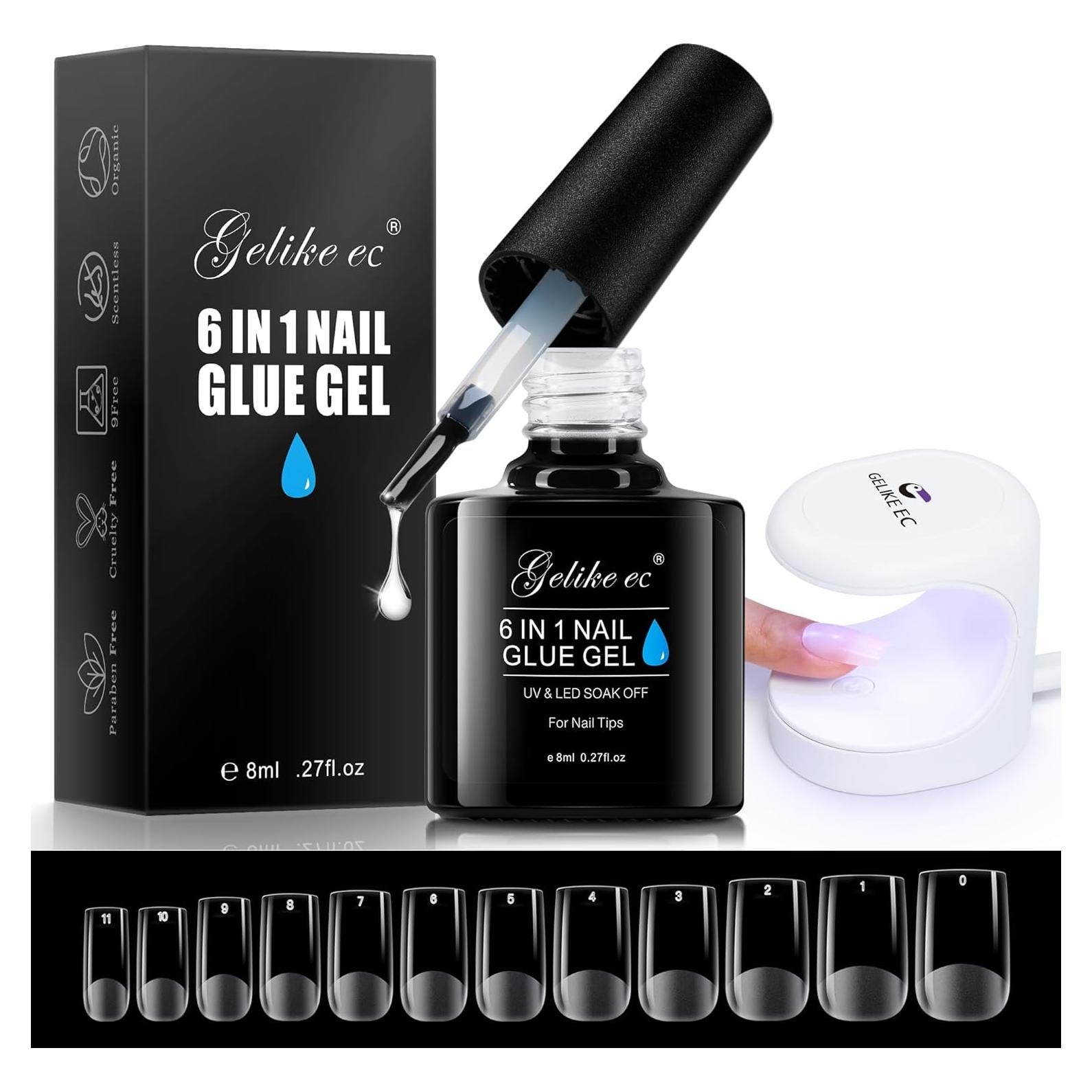 Kit de Uñas de Gelike EC - Extensión Cuadrada 240 Piezas