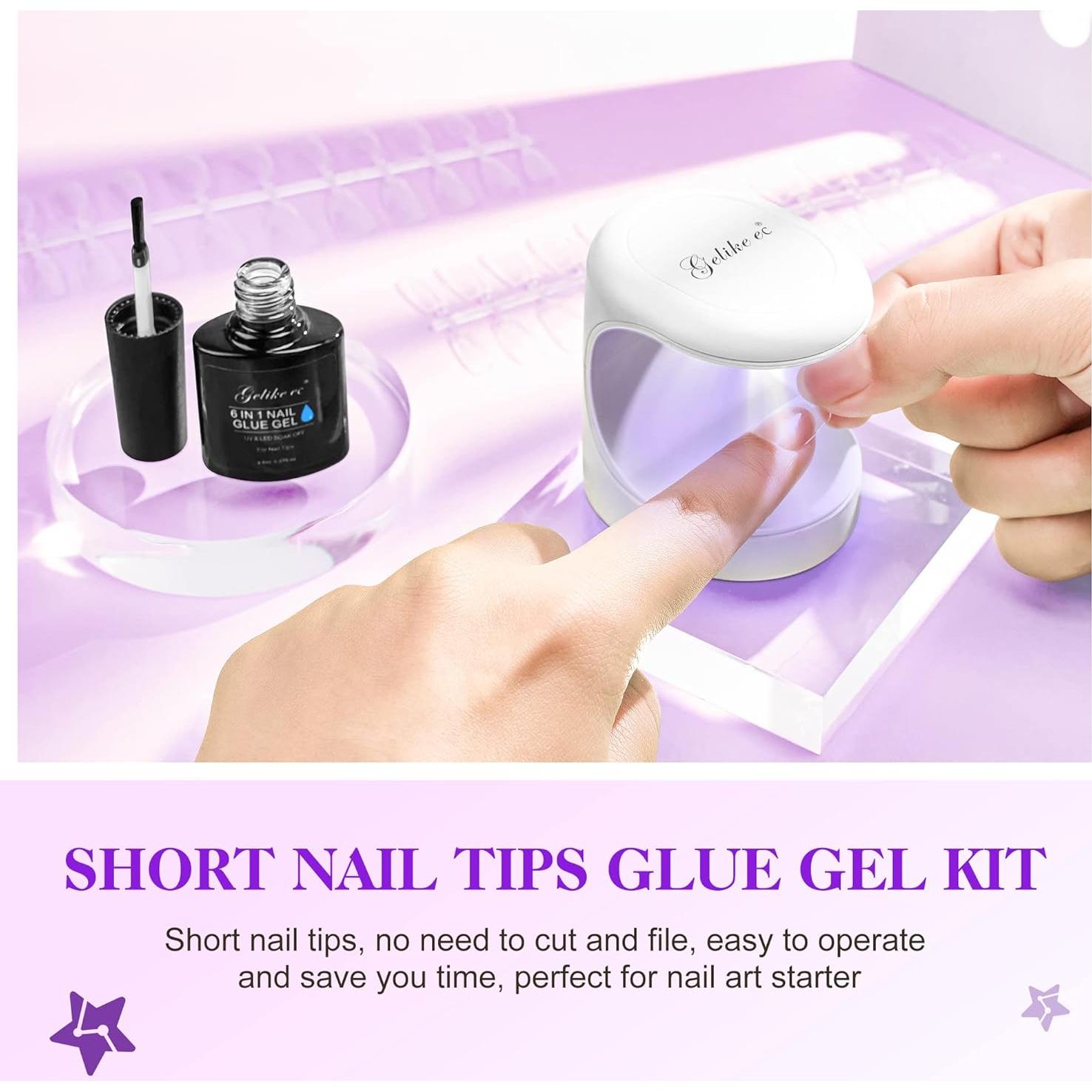 Kit de Uñas de Gelike EC - Extensión Cuadrada 240 Piezas