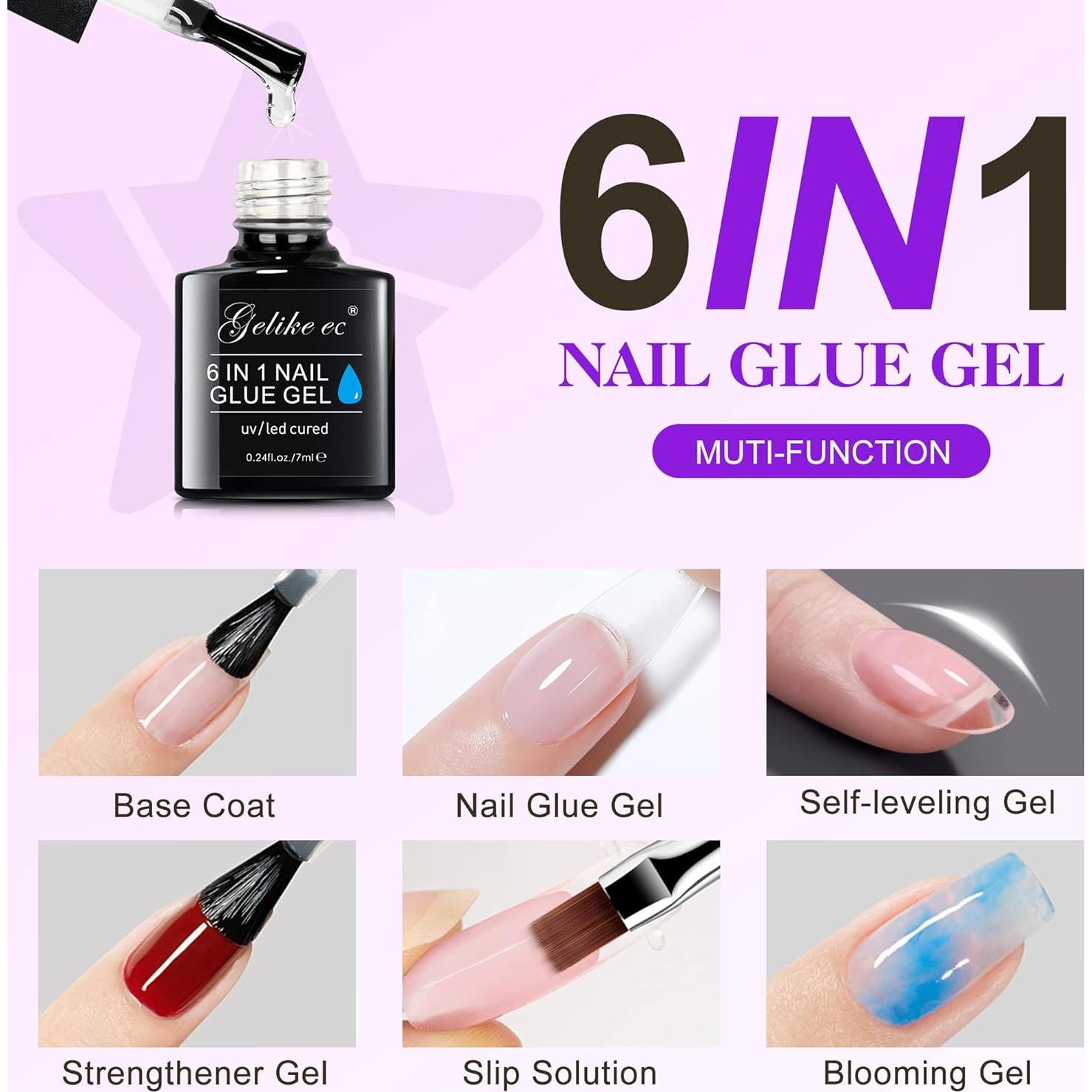 Kit de Uñas de Gelike EC - Extensión Cuadrada 240 Piezas