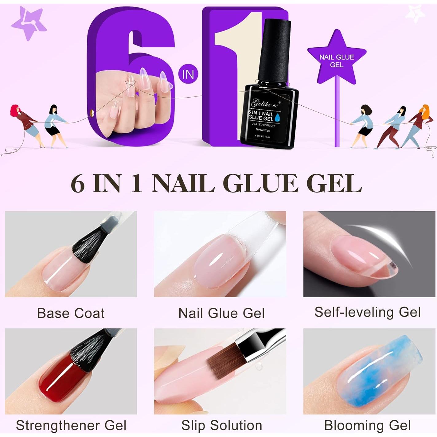 Kit de Uñas de Gelike EC - Extensión Cuadrada 240 Piezas