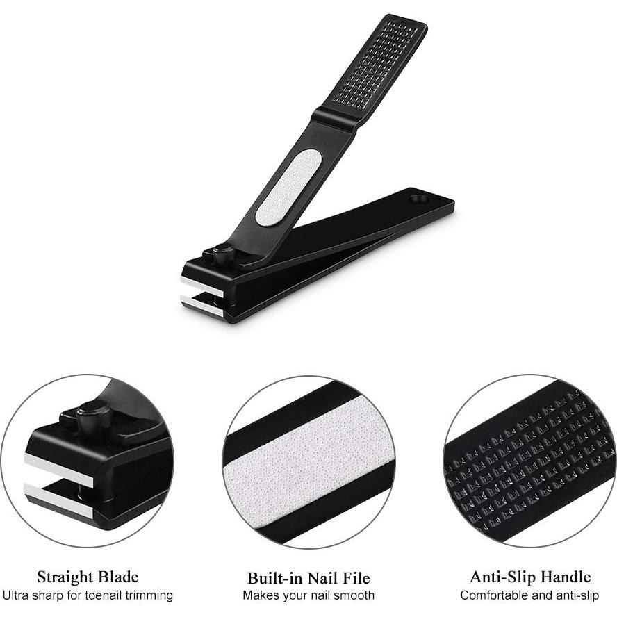 Juego de Cortauñas HAWATOUR Negro con Caja de Almacenaje