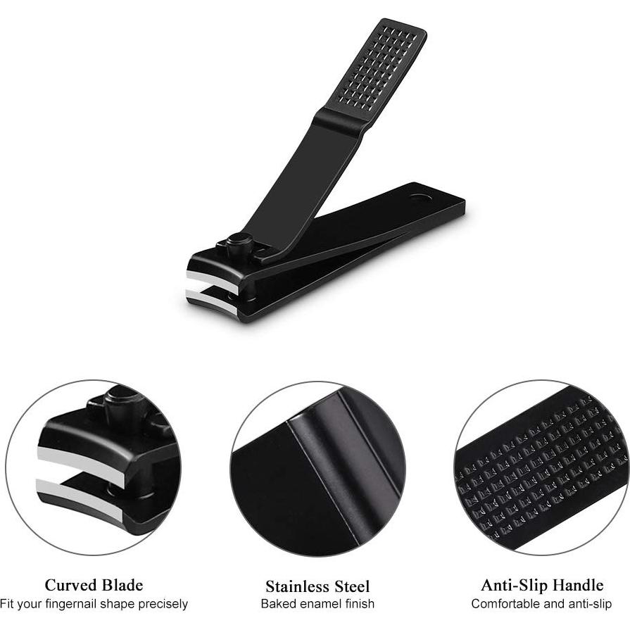 Juego de Cortauñas HAWATOUR Negro con Caja de Almacenaje