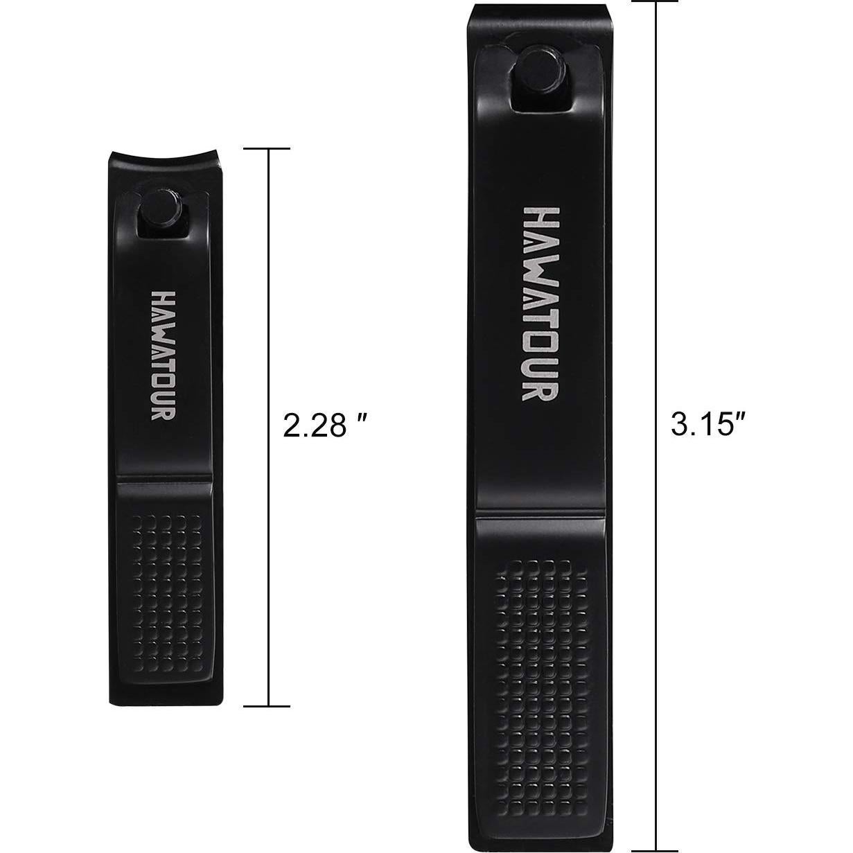 Juego de Cortauñas HAWATOUR Negro con Caja de Almacenaje