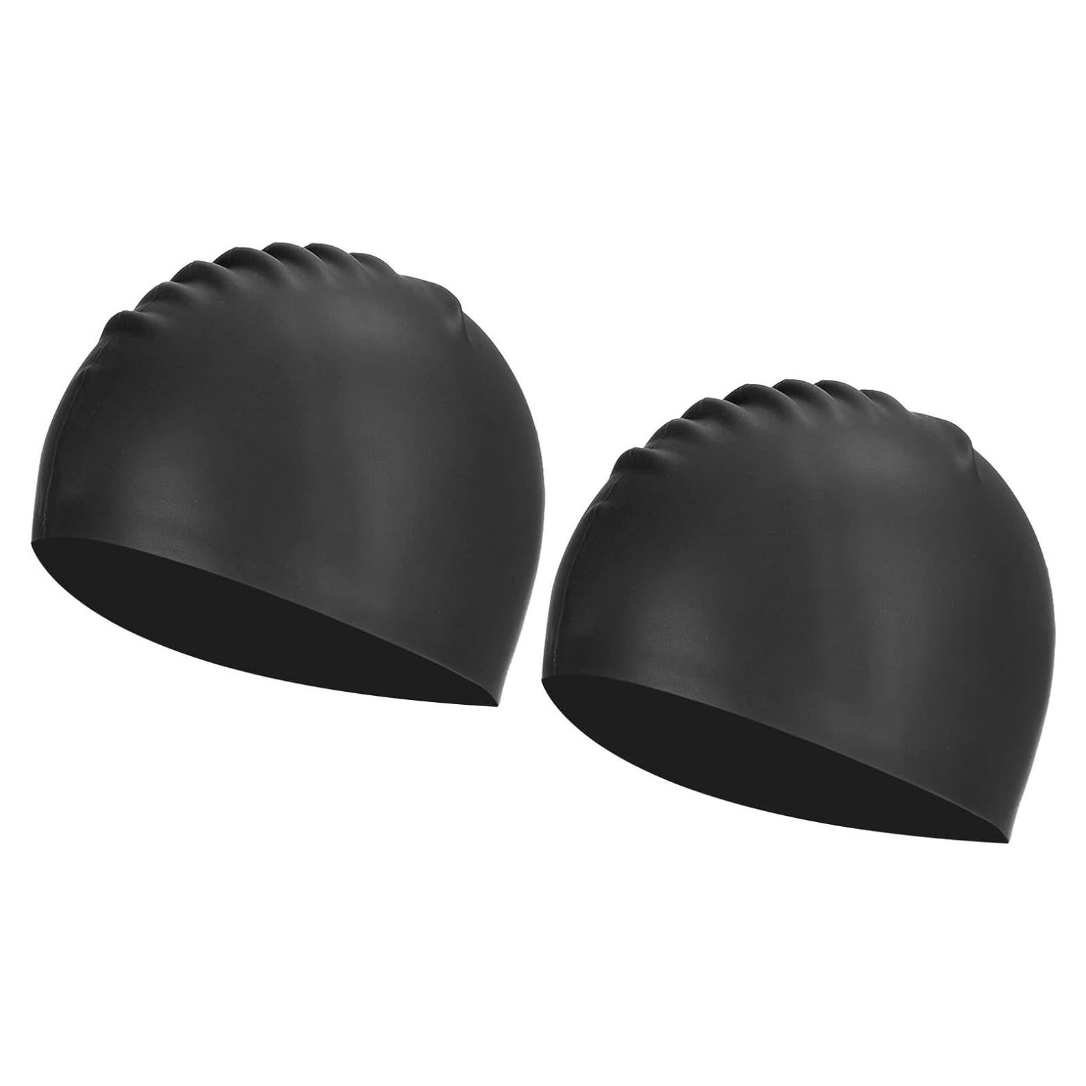 Gorro de Natación de Silicona PATIKIL Negro Unisex M