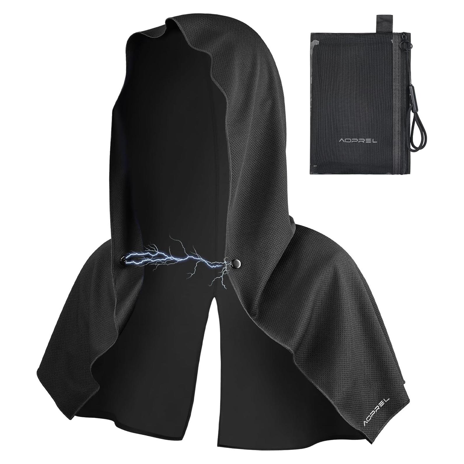 Toalla Refrigerante AOPREL con Capucha y Protección UV 67x31cm