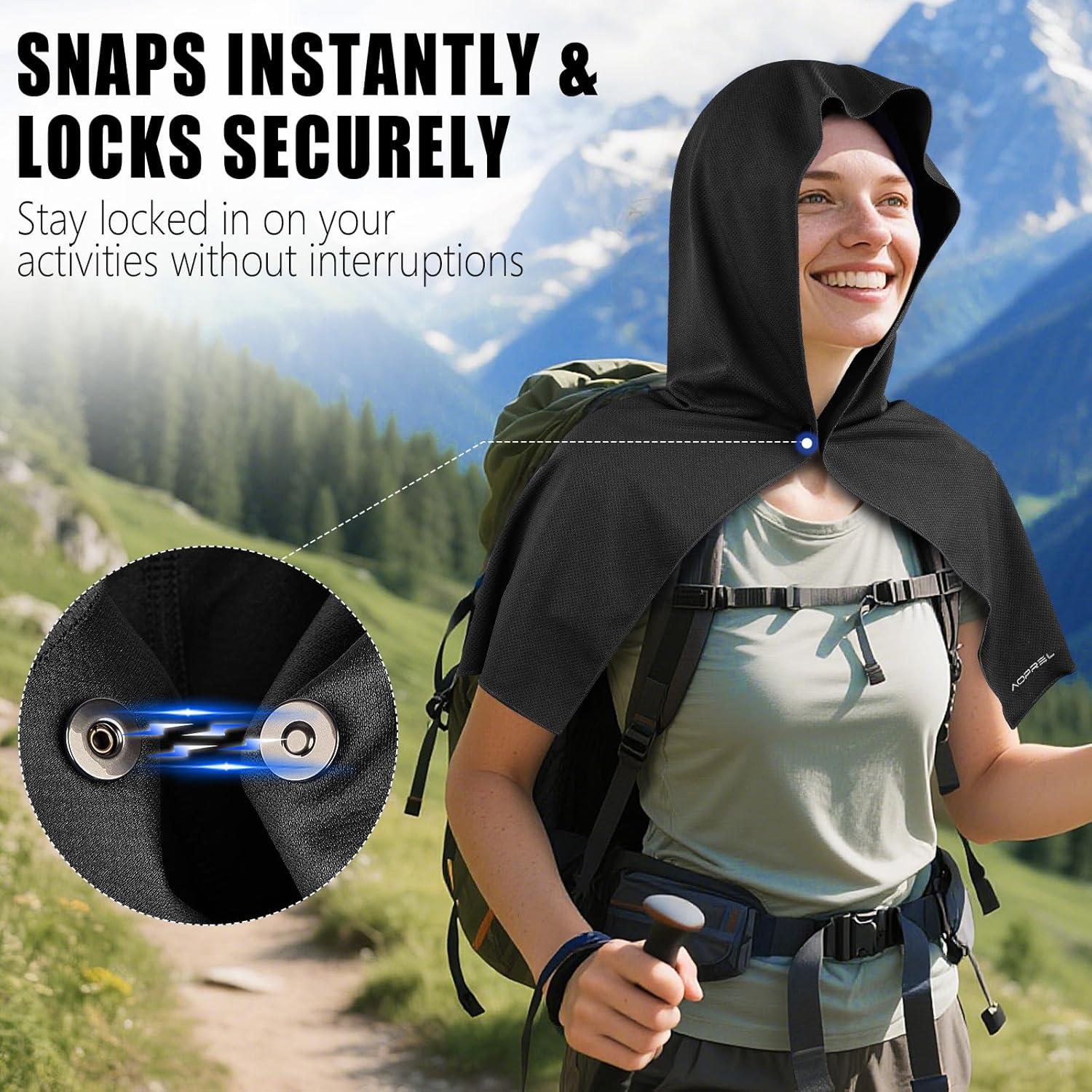 Toalla Refrigerante AOPREL con Capucha y Protección UV 67x31cm