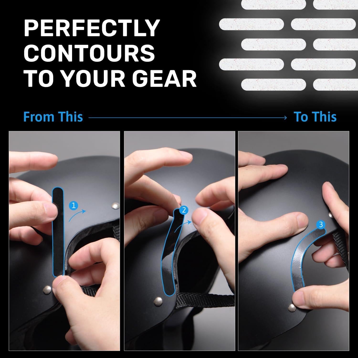 Etiquetas Reflectantes 3M ELOS para Cascos - Combo 4 Piezas