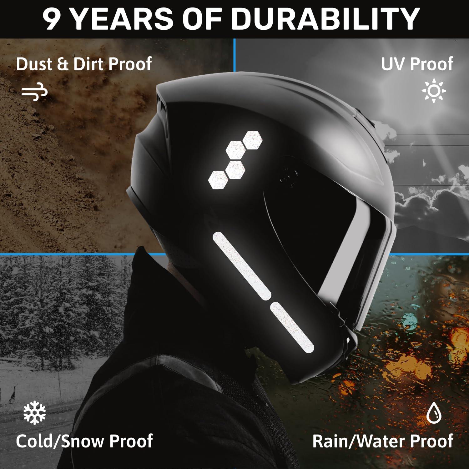 Etiquetas Reflectantes 3M ELOS para Cascos - Combo 4 Piezas